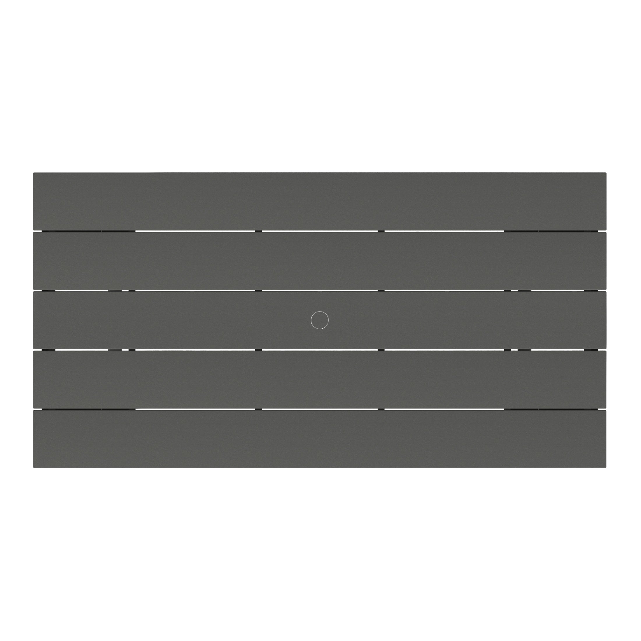 Palms Outdoor Modern HDPE 66" Wide Rectangle Patio Dining Table for 6