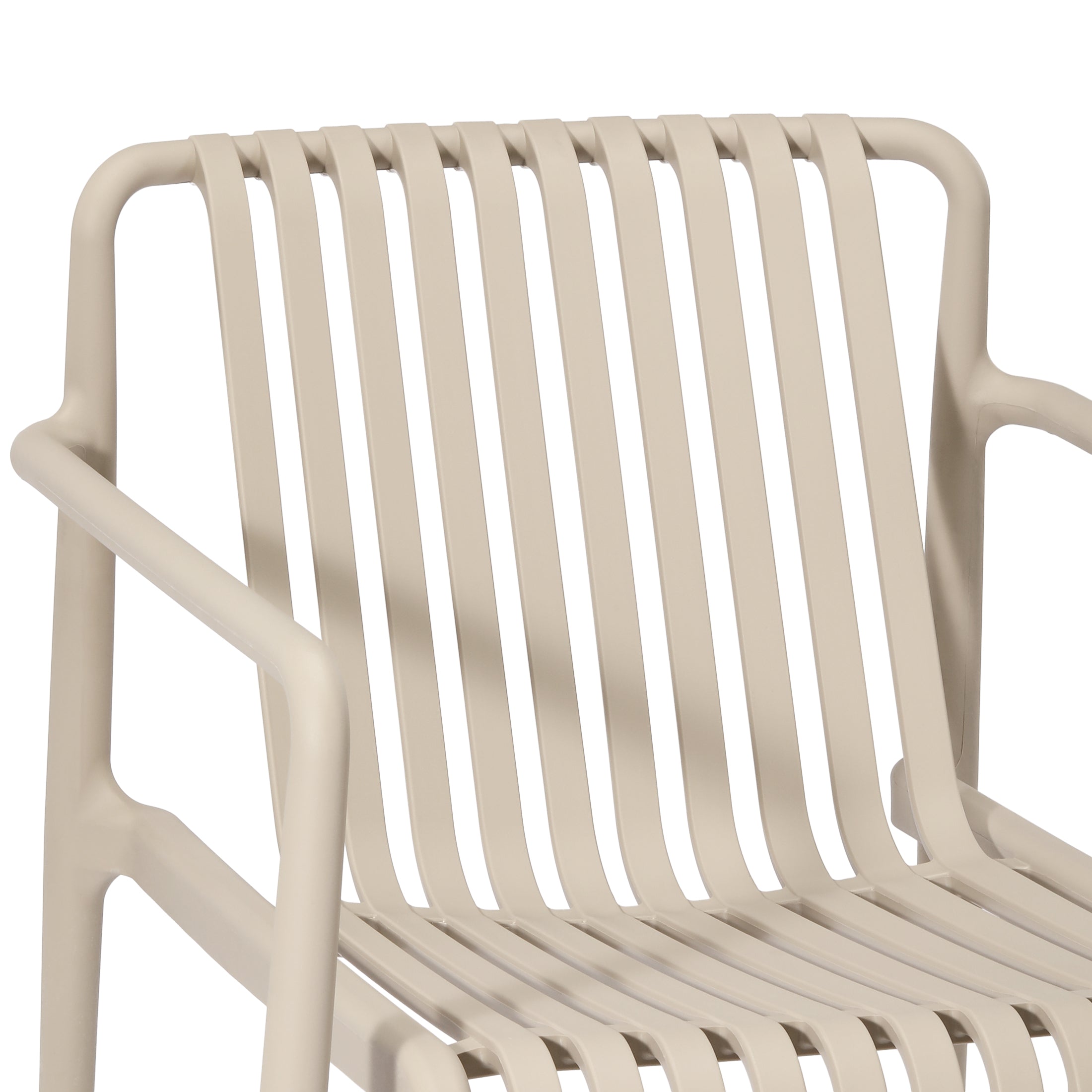 Sunshine Outdoor Modern Stackable Plastic Patio Club Armchairs (Set of 2)