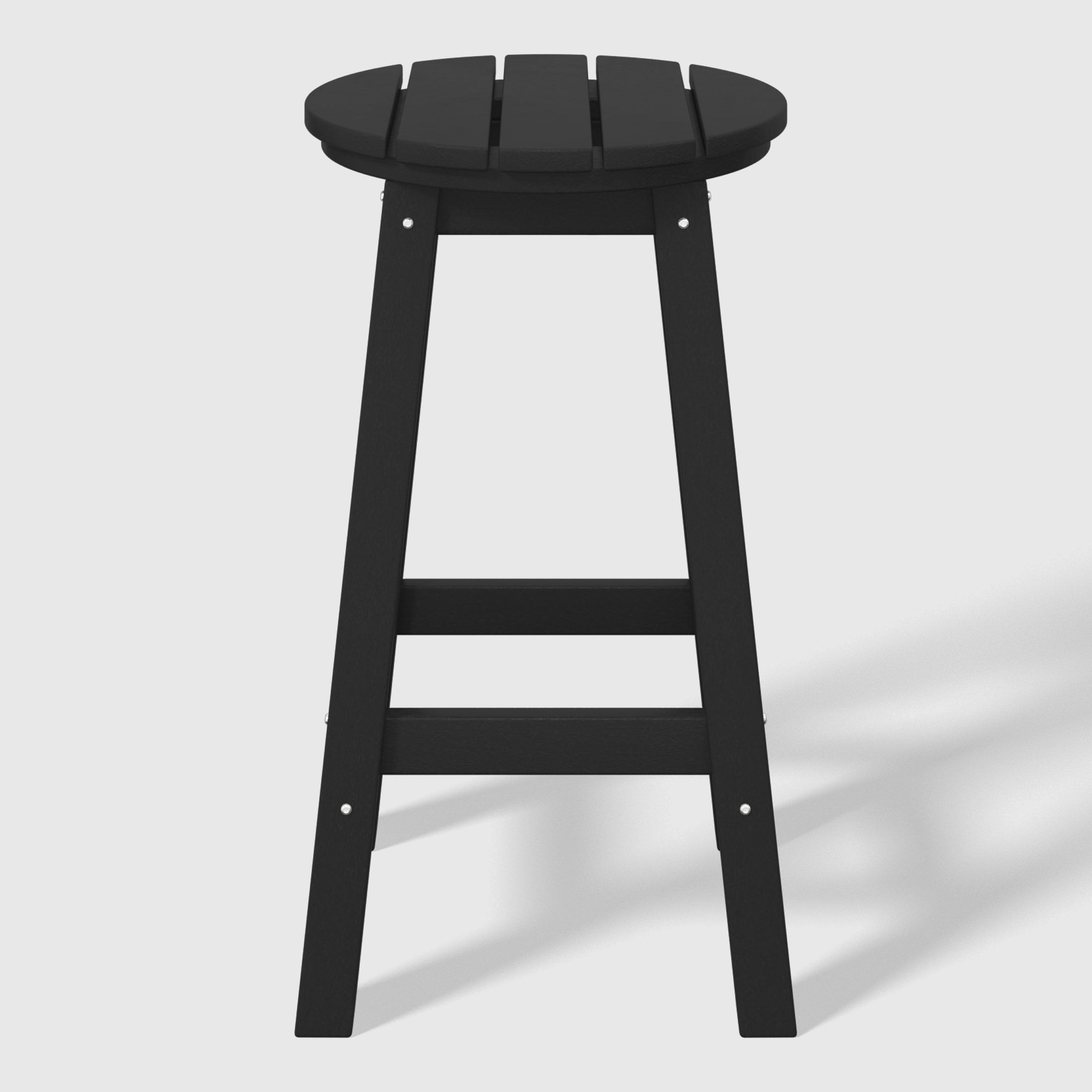 Paradise 24" HDPE Outdoor Patio Round Counter Height Bar Stool Set of 3