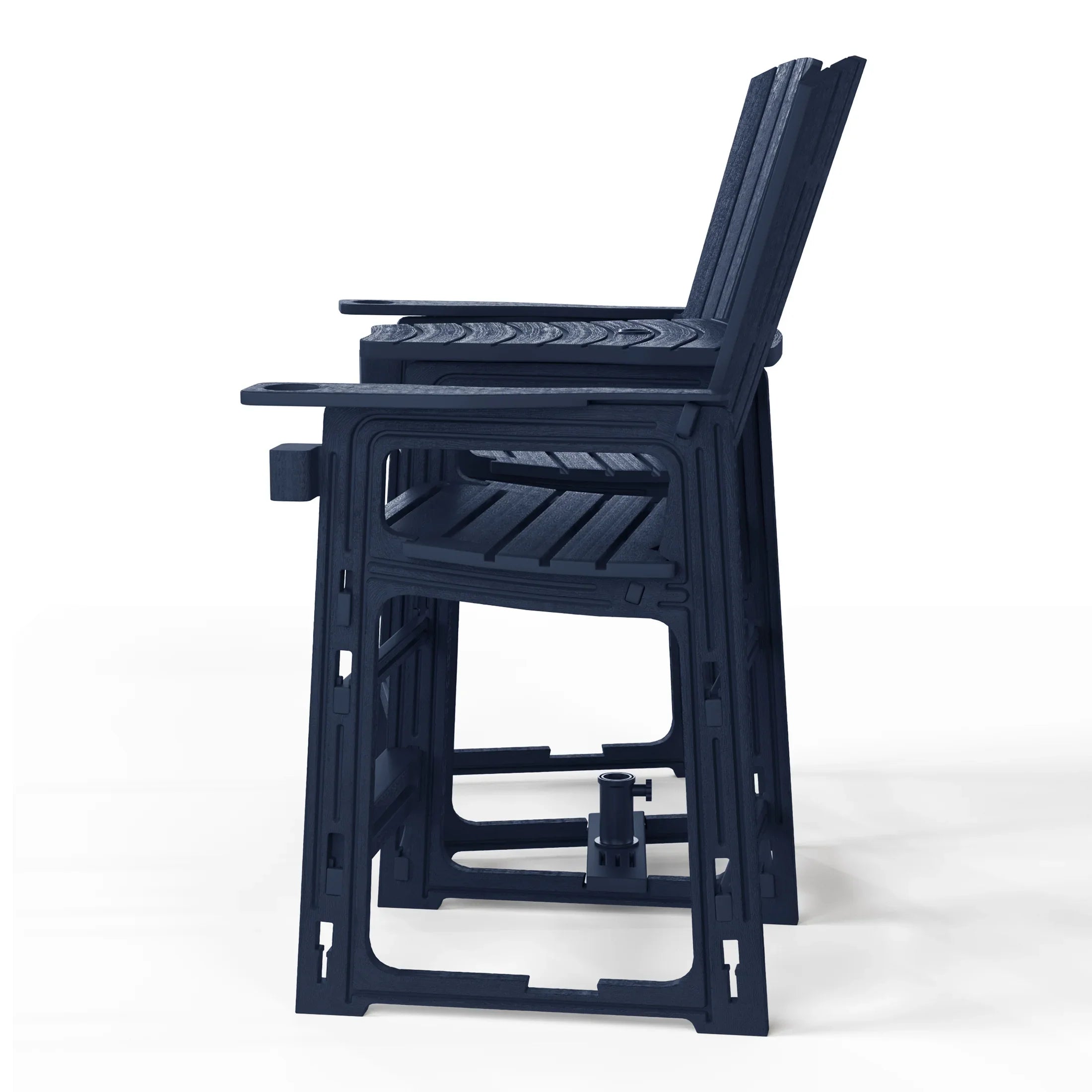 Cayman Outdoor Tall Adirondack Chairs With Connecting Table Tray (Set