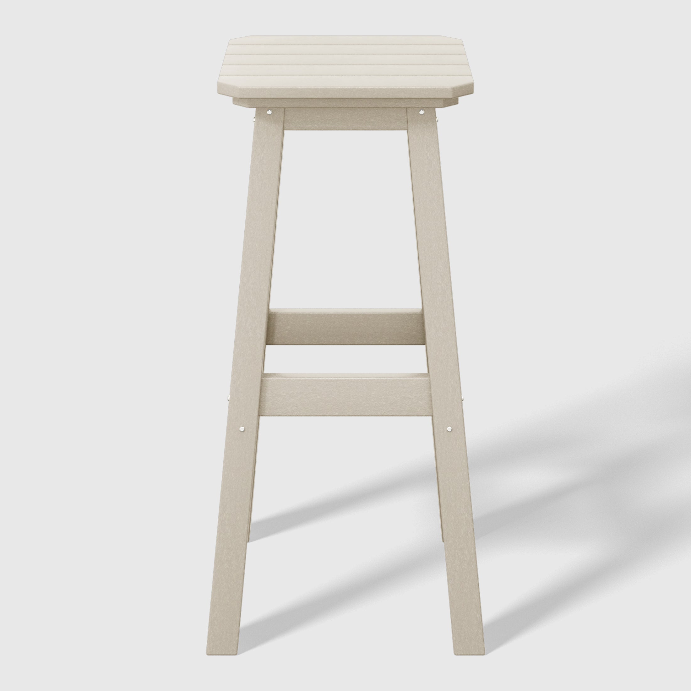 Paradise 29" HDPE Outdoor Patio Square Bar Stools (Set of 2)