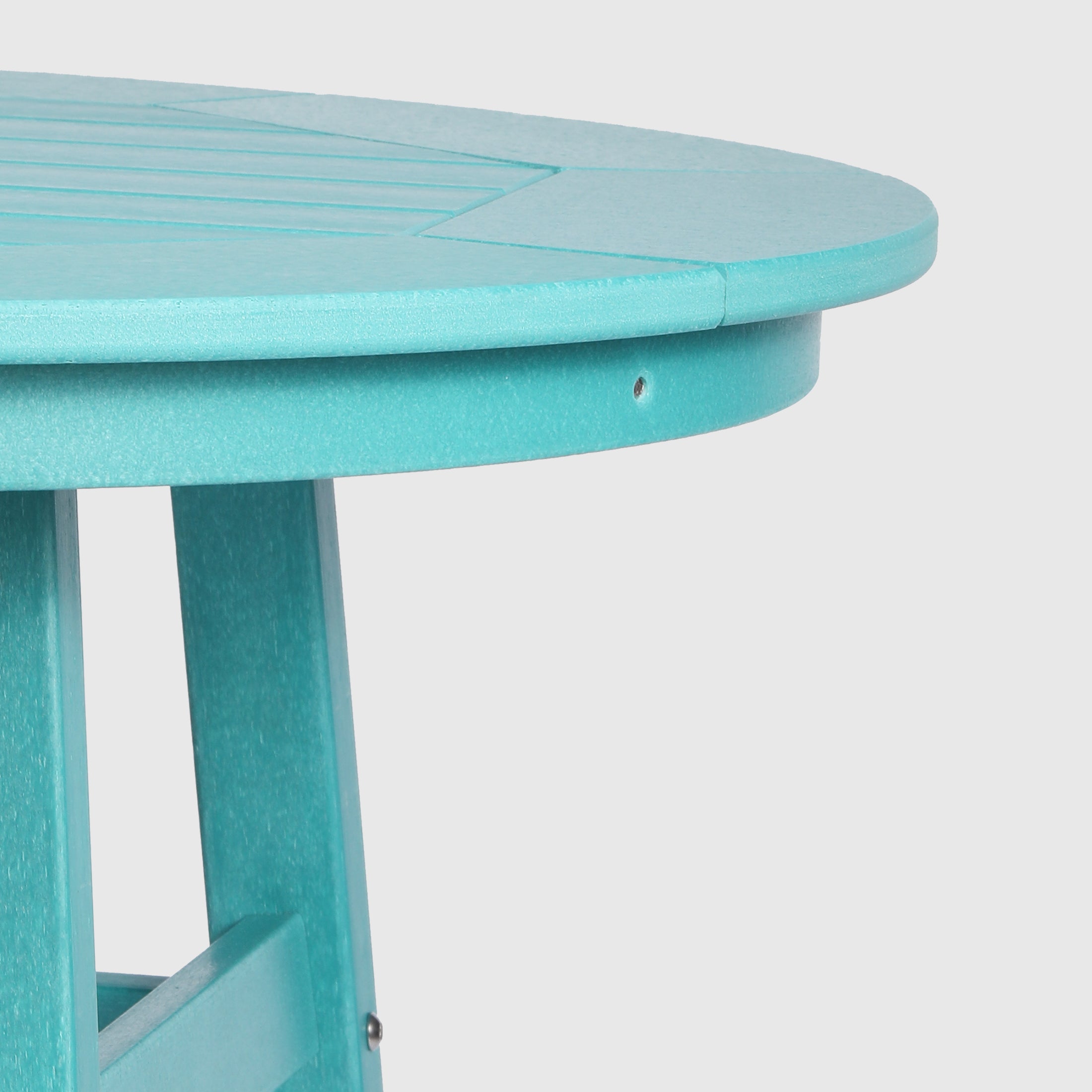 Paradise 5-Piece HDPE Outdoor Patio Dining Bar Bistro Table Set with Counter High Round Bar Stools