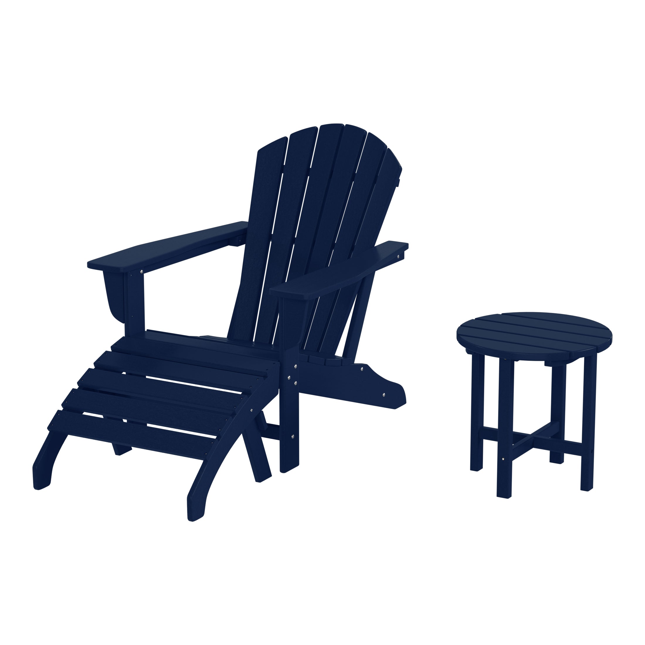 Portside Outdoor Adirondack Chair With Ottoman And Side Table 3-Piece Set