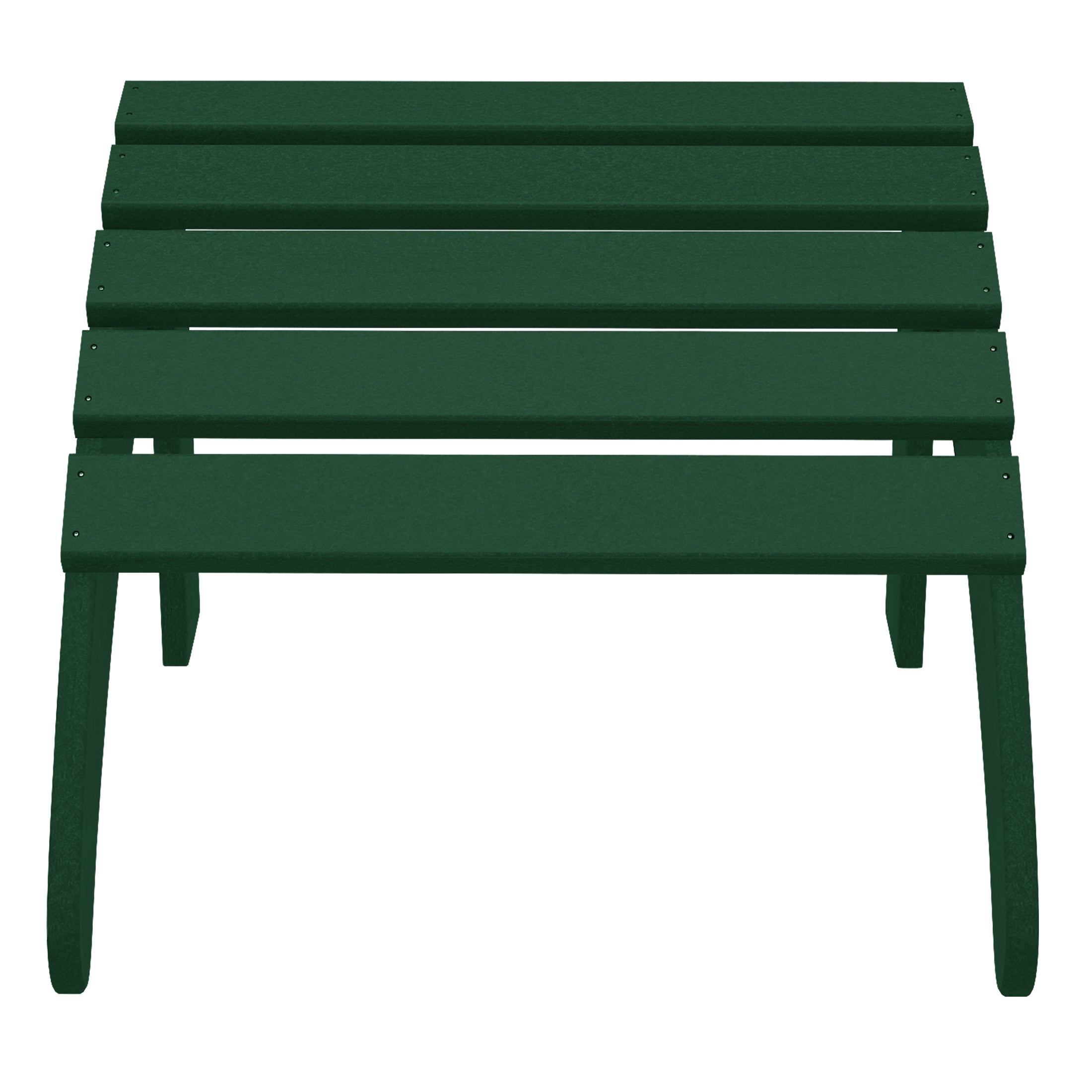 Lakeview 4-Piece Outdoor Patio HDPE Adirondack Chairs With Ottomans and Cup Holder Set