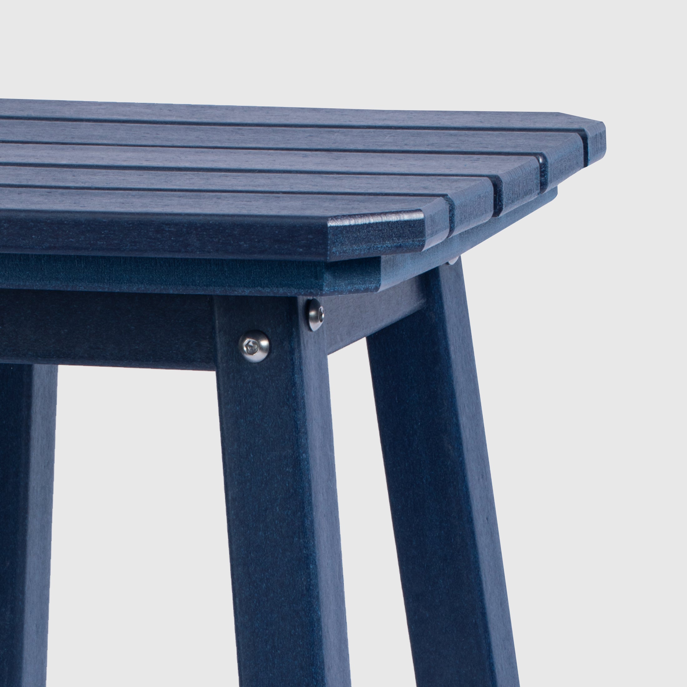 Paradise 24" HDPE Outdoor Patio Counter High Backless Square Bar Stools Set of Three