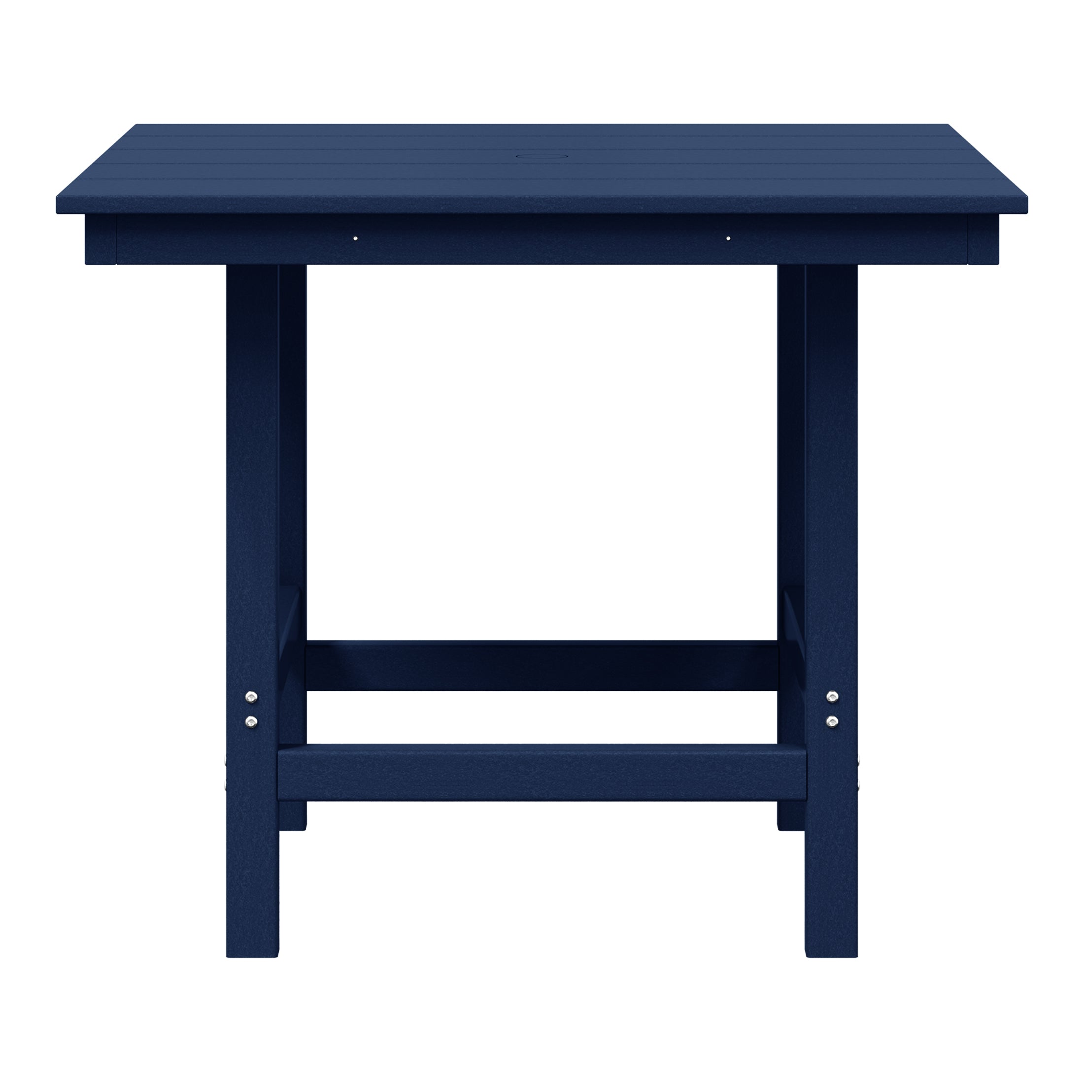 Palms Outdoor HDPE 36" Square Patio Dining Table with Umbrella Hole