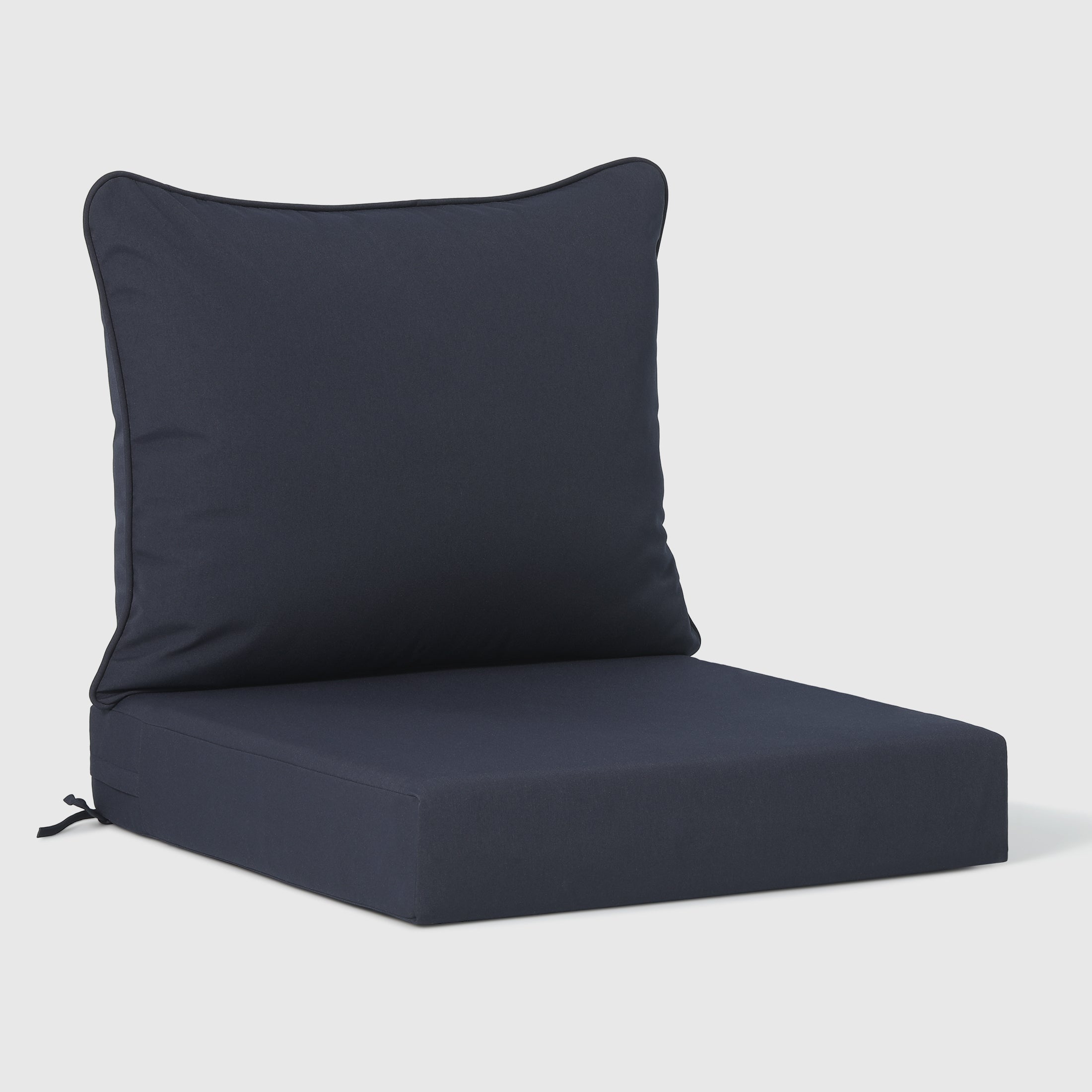 Harmony Water Repellent Outdoor 2-Piece Deep Set Patio Seat Back Chair Cushions, 25" x 25"