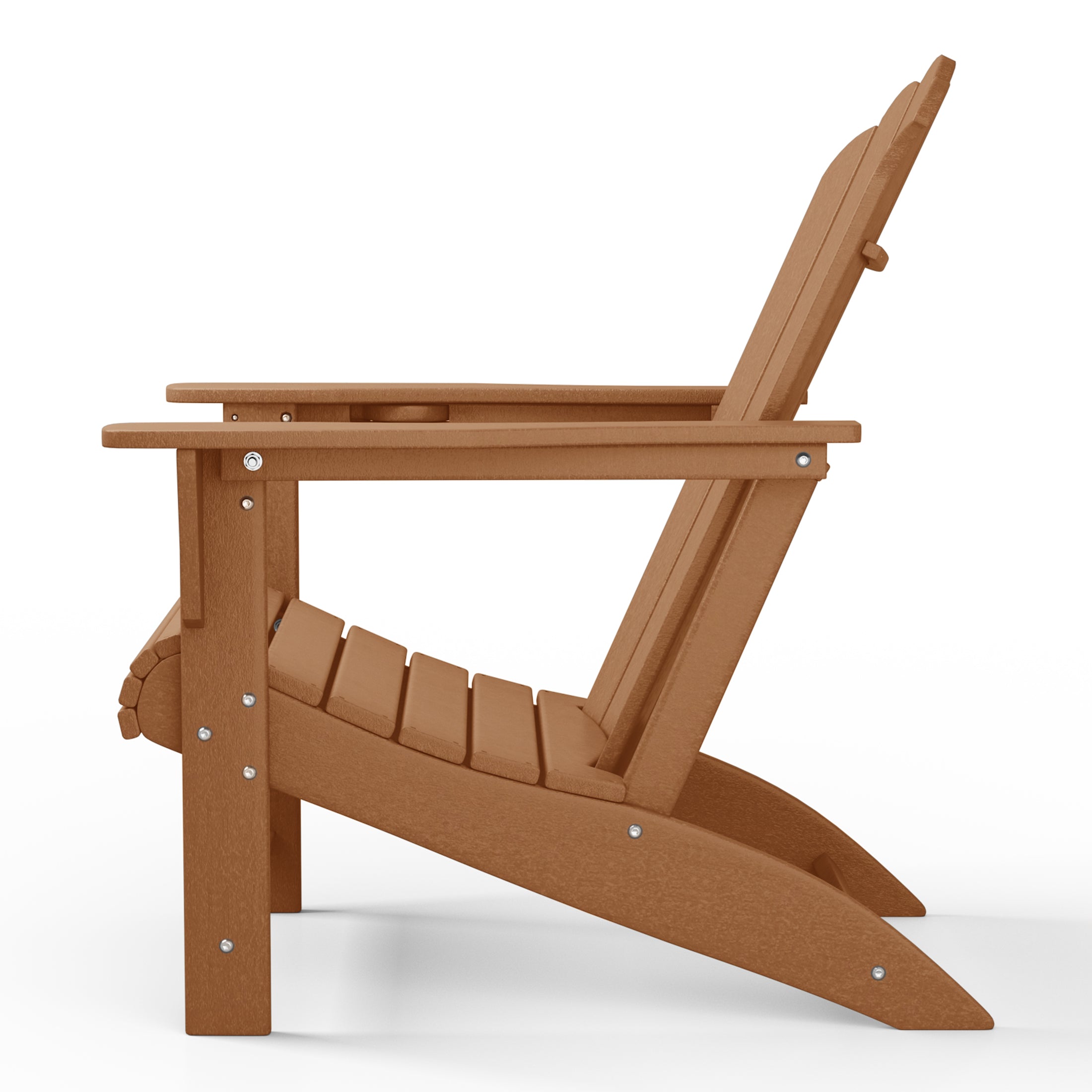 Lakeview Outdoor Patio HDPE Adirondack Chair With Cup Holder