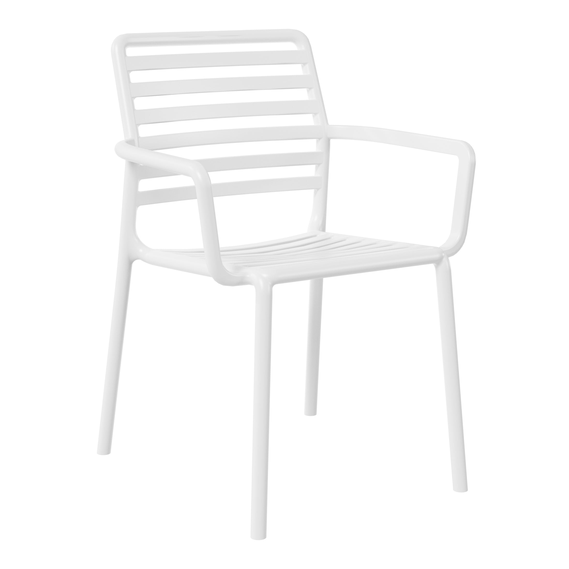 Sunshine Outdoor Stackable Polypropylene Plastic Resin Dining Armchairs (Set of 4)