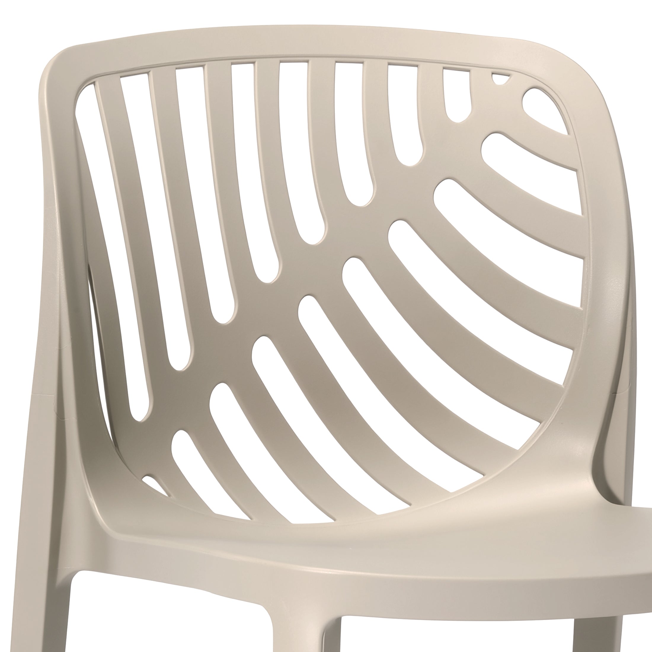 Sunshine Outdoor Modern Stackable Polypropylene Plastic Patio Bistro Dining Side Chairs (Set of 2)