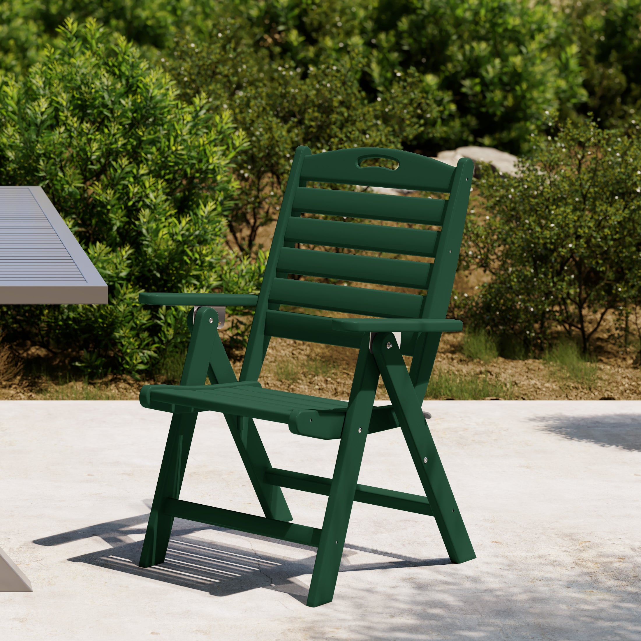 Paradise HDPE Adjustable Highback Folding Patio Dining Chair