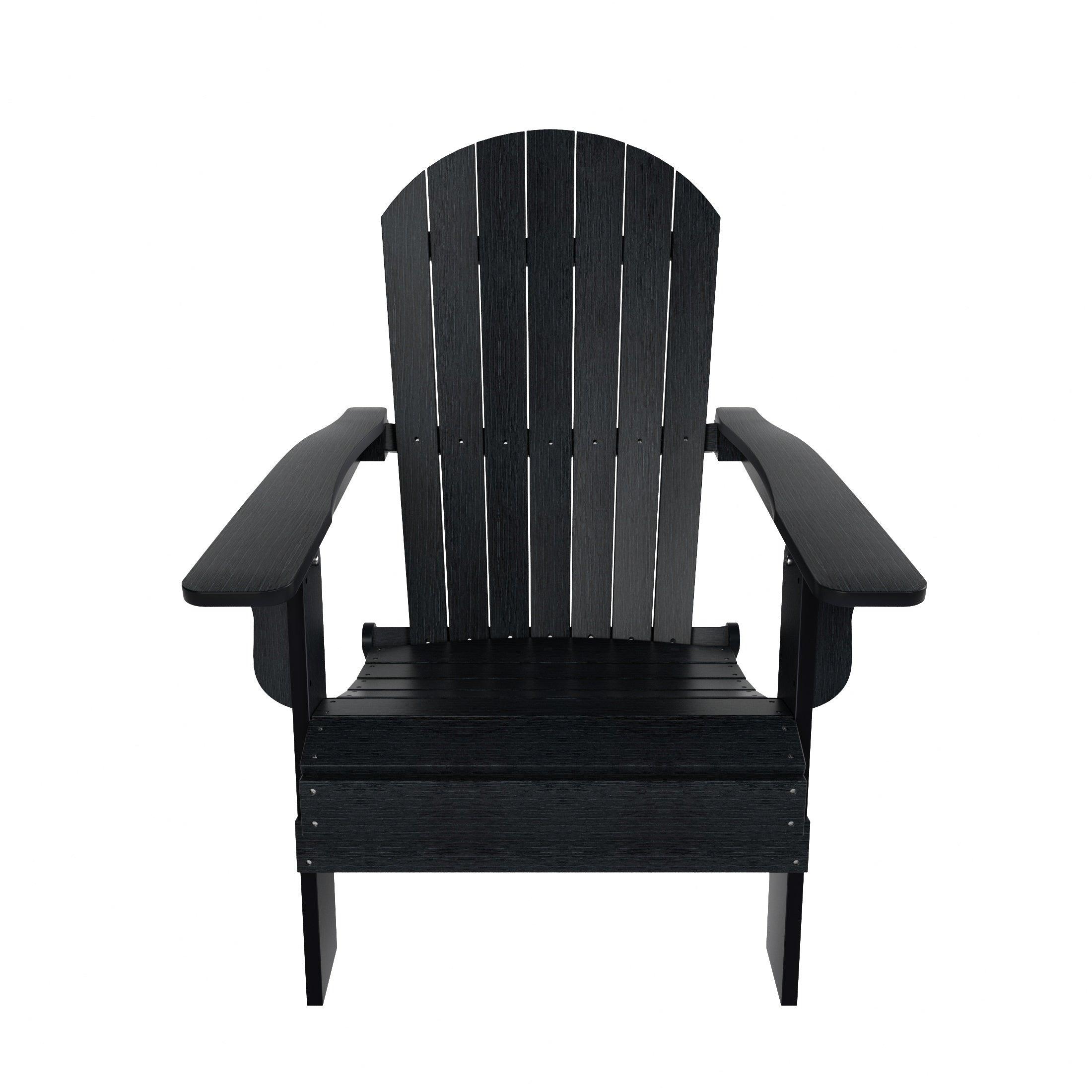 Florence 12-Piece HIPS Folding Adirondack Chair and Folding Ottoman Side Table Set - Costaelm
