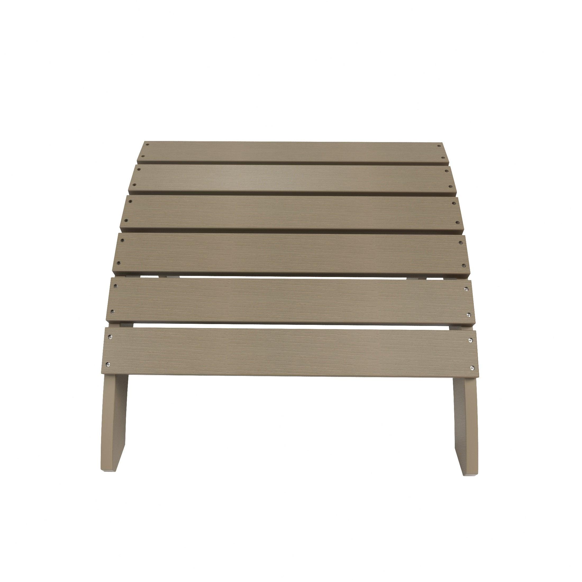 Florence 12-Piece HIPS Folding Adirondack Chair and Folding Ottoman Side Table Set - Costaelm
