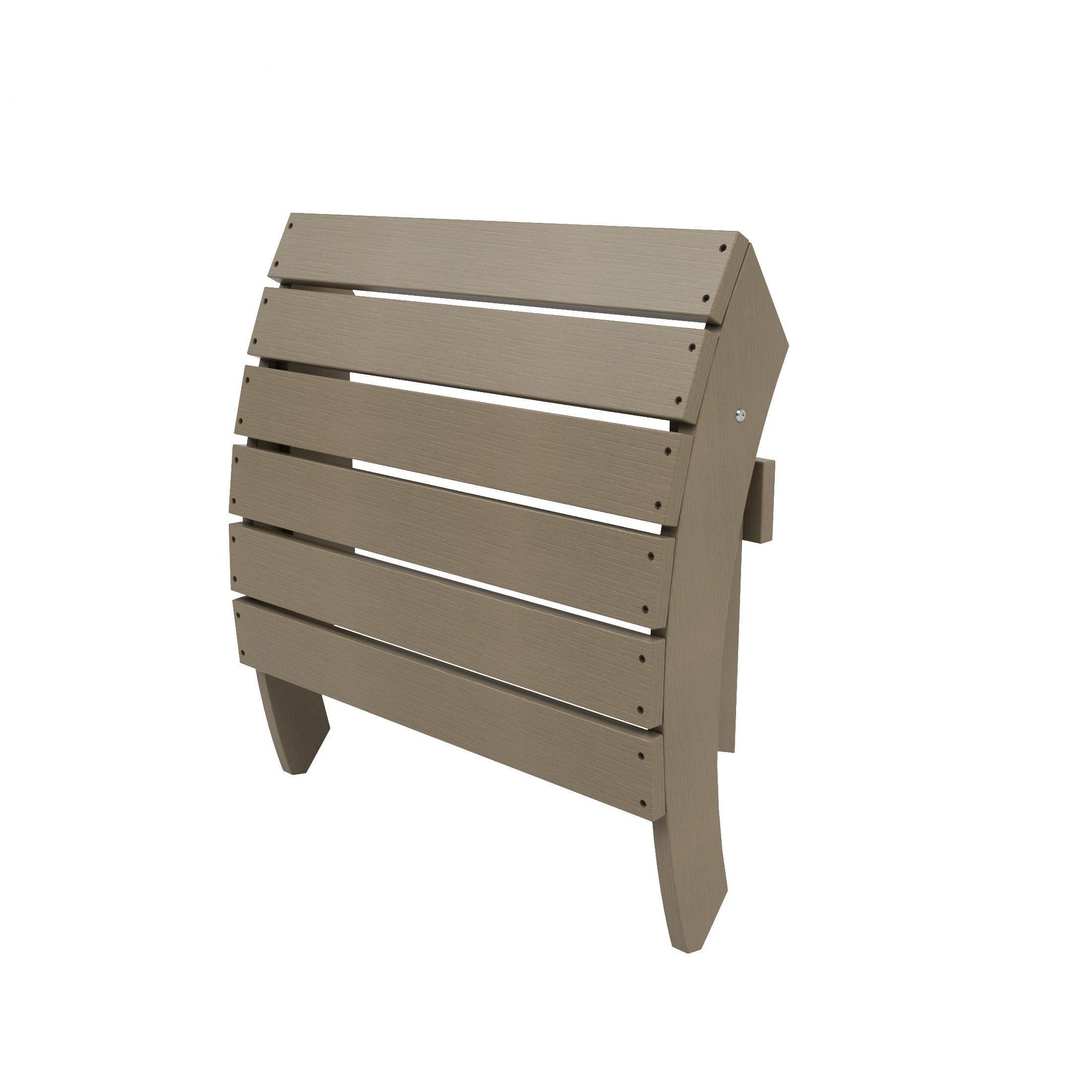 Florence 12-Piece HIPS Folding Adirondack Chair and Folding Ottoman Side Table Set - Costaelm