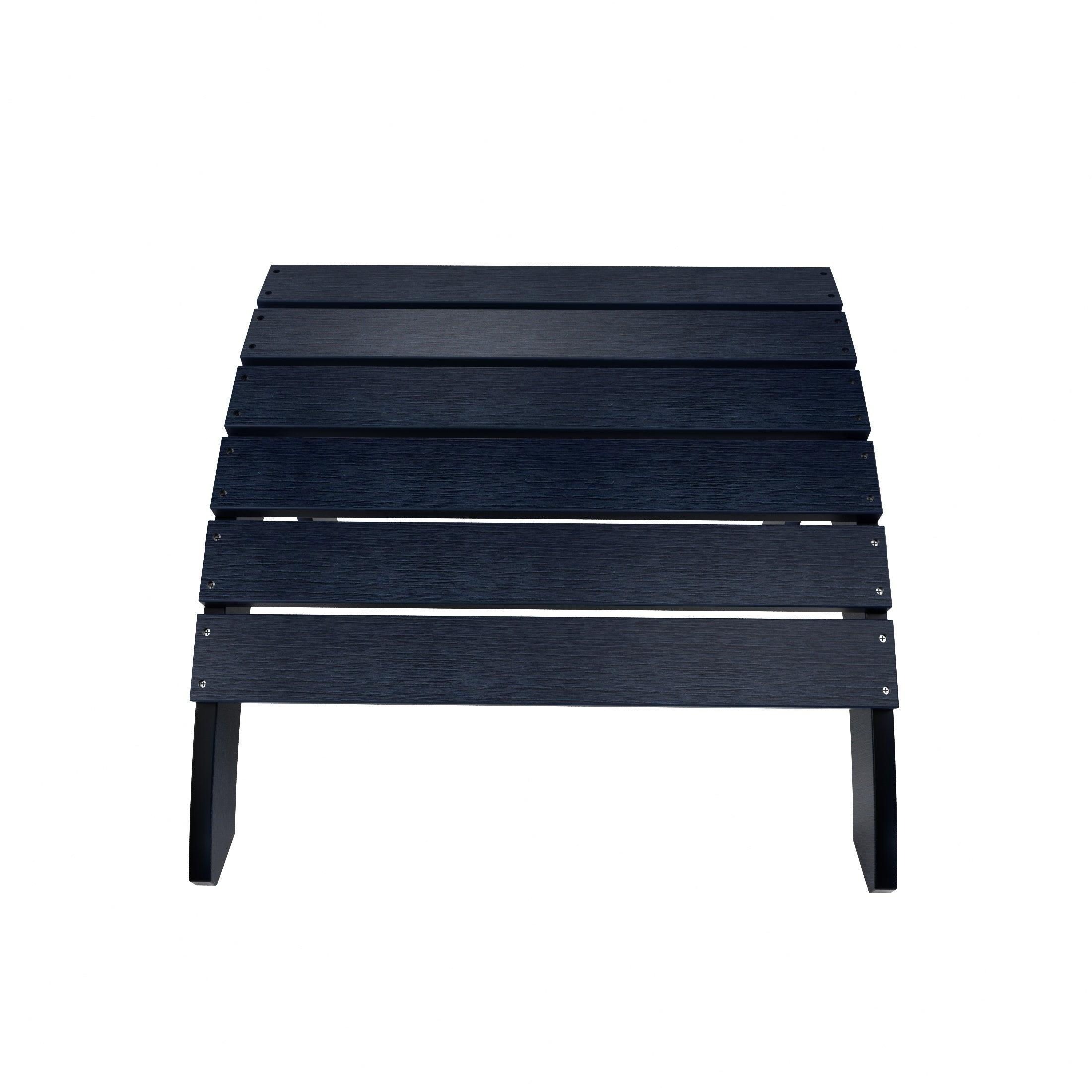 Florence 12-Piece HIPS Folding Adirondack Chair and Folding Ottoman Side Table Set - Costaelm