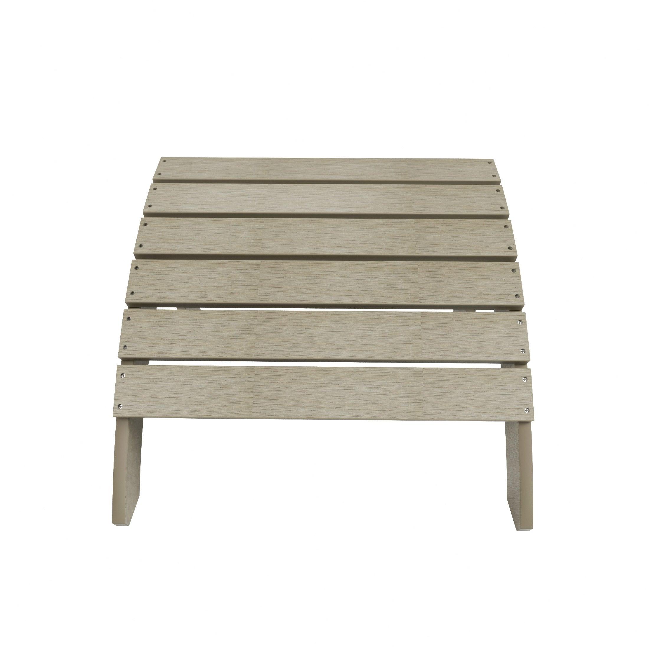 Florence 12-Piece HIPS Folding Adirondack Chair and Folding Ottoman Side Table Set - Costaelm