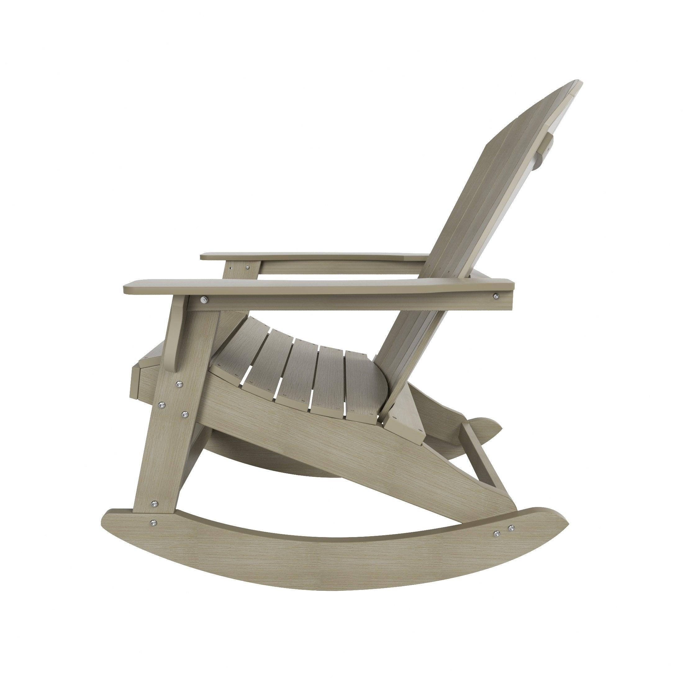 Florence 2-Piece HIPS Adirondack Rocking Chair and Side Table Set - Costaelm
