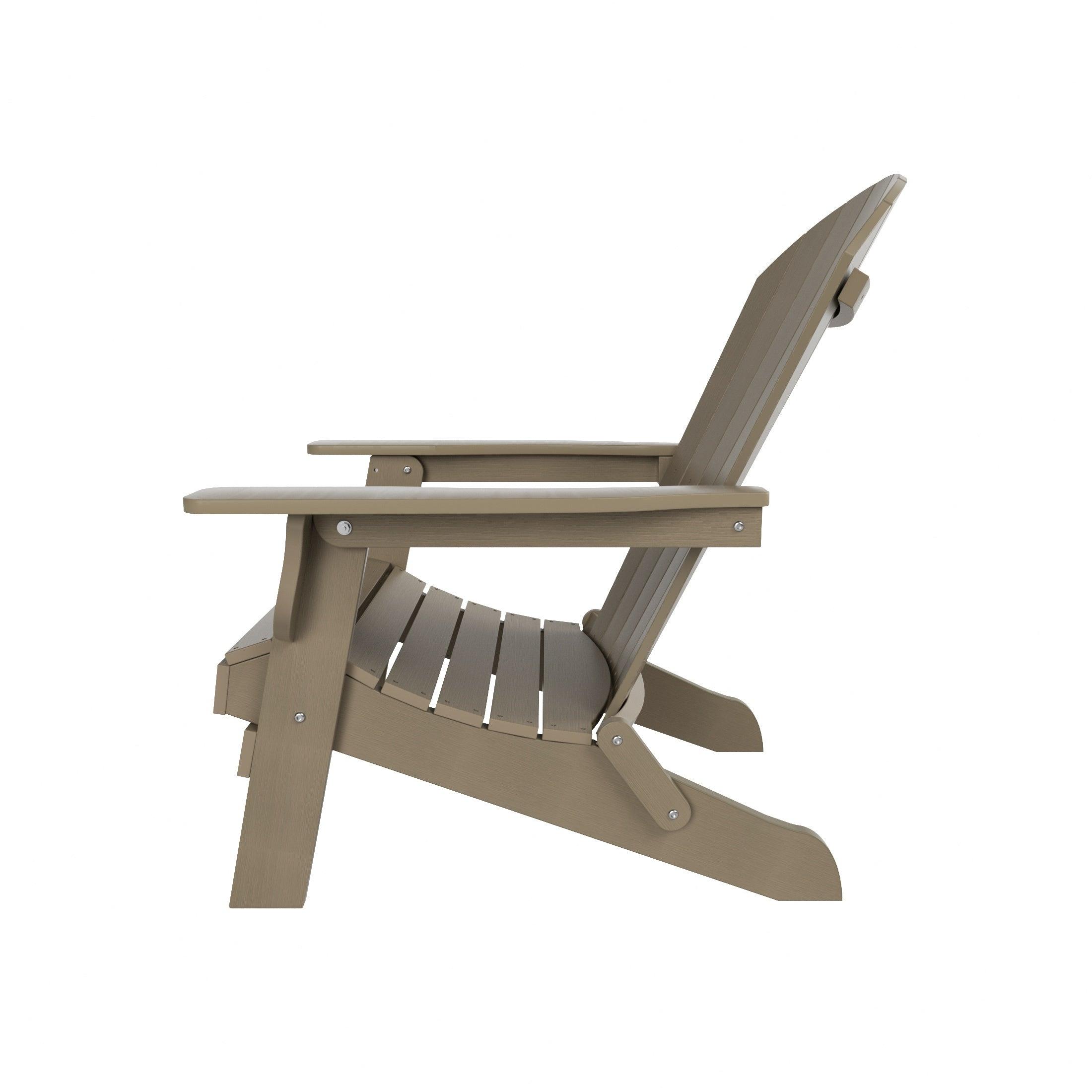 Florence HIPS Folding Adirondack Chair with Side Table Set - Costaelm