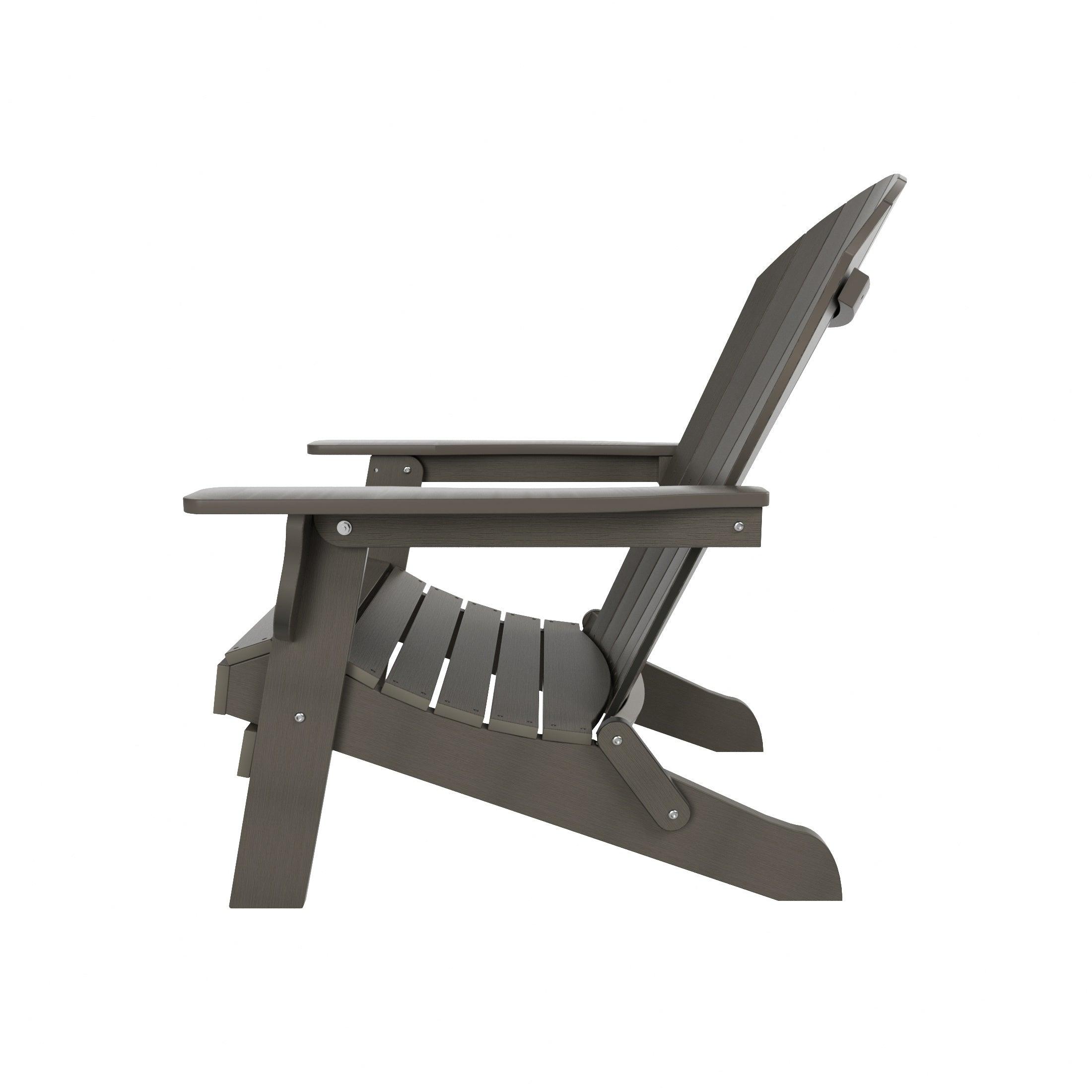 Florence HIPS Folding Adirondack Chair with Side Table Set - Costaelm
