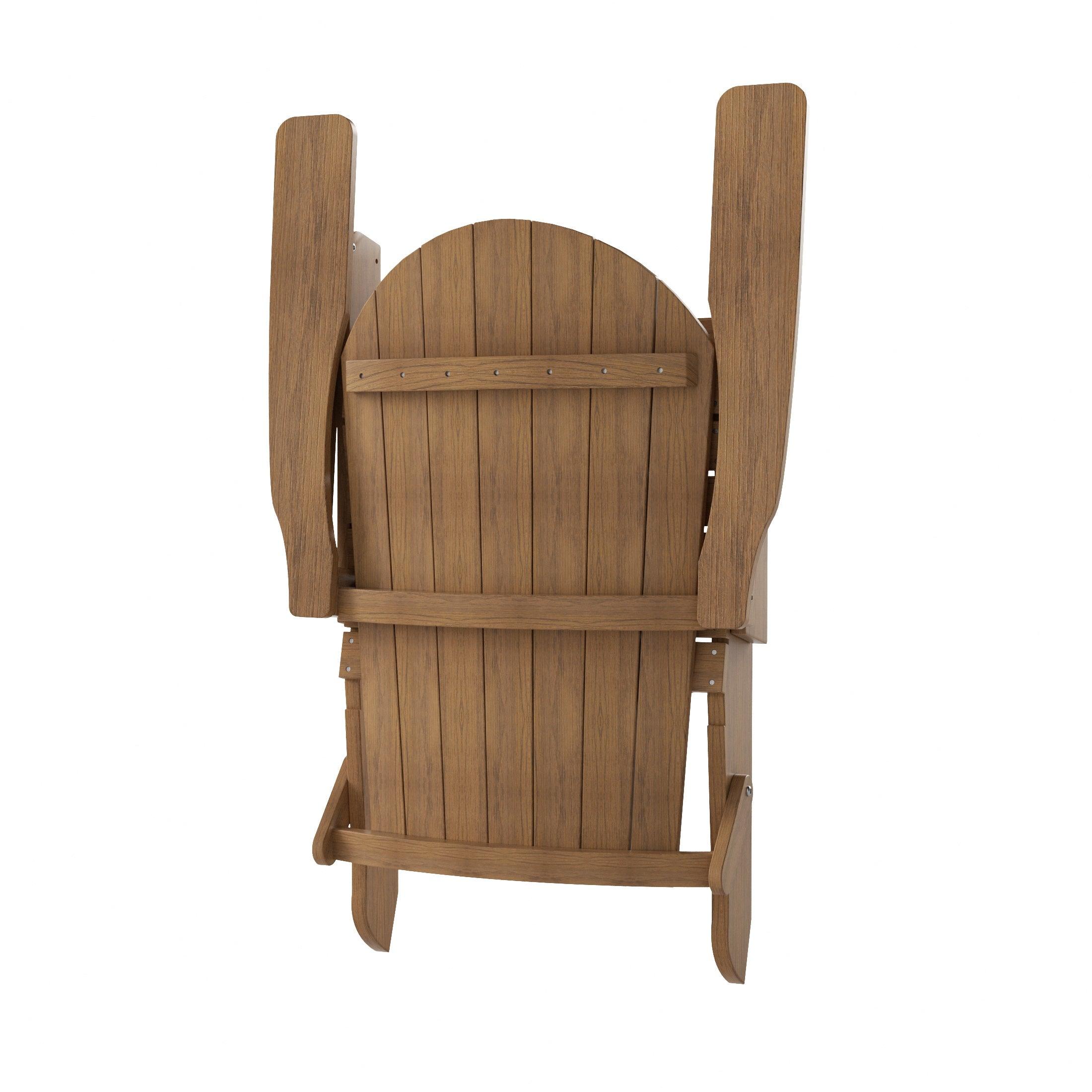 Florence HIPS Folding Adirondack Chair with Side Table Set - Costaelm