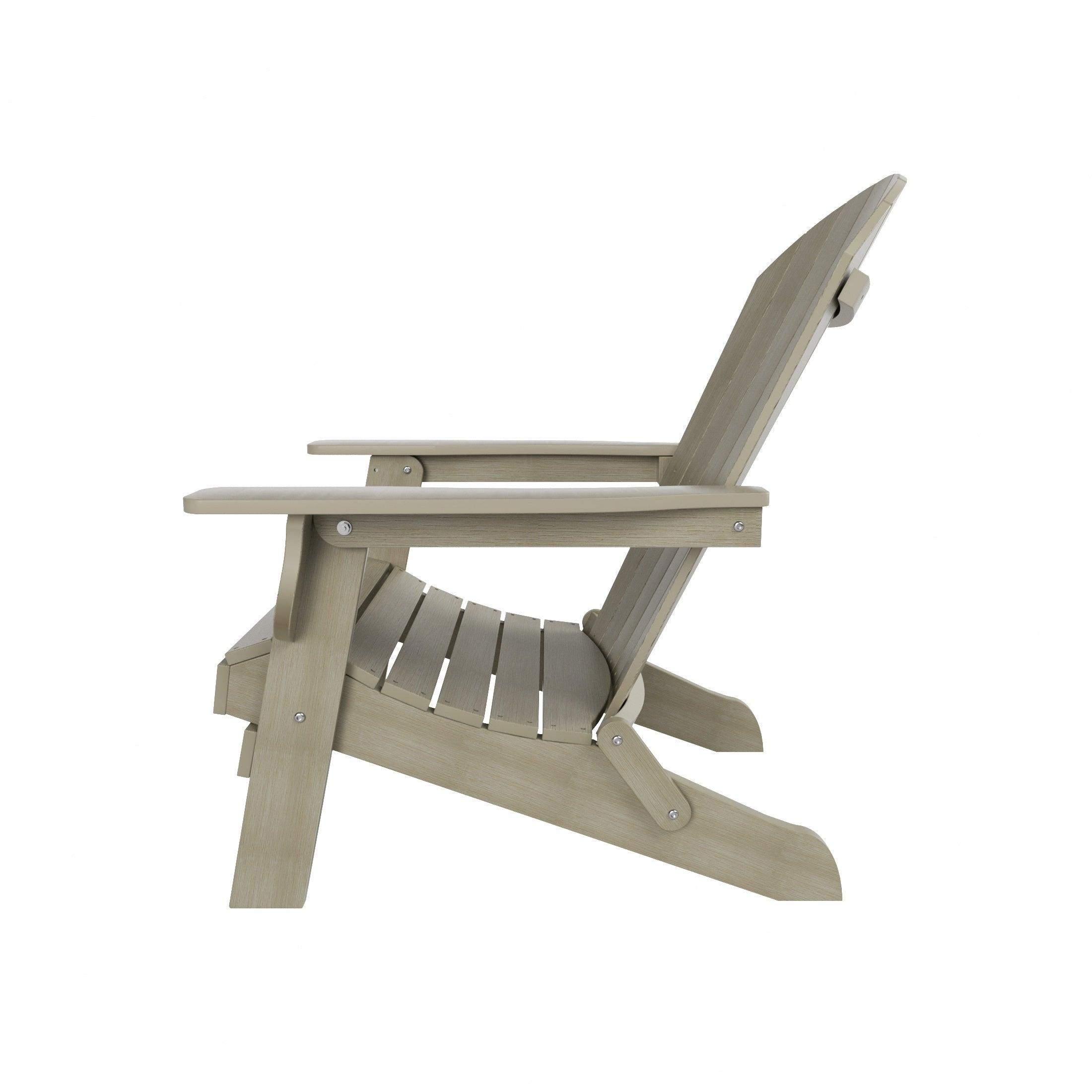 Florence HIPS Folding Adirondack Chair with Side Table Set - Costaelm