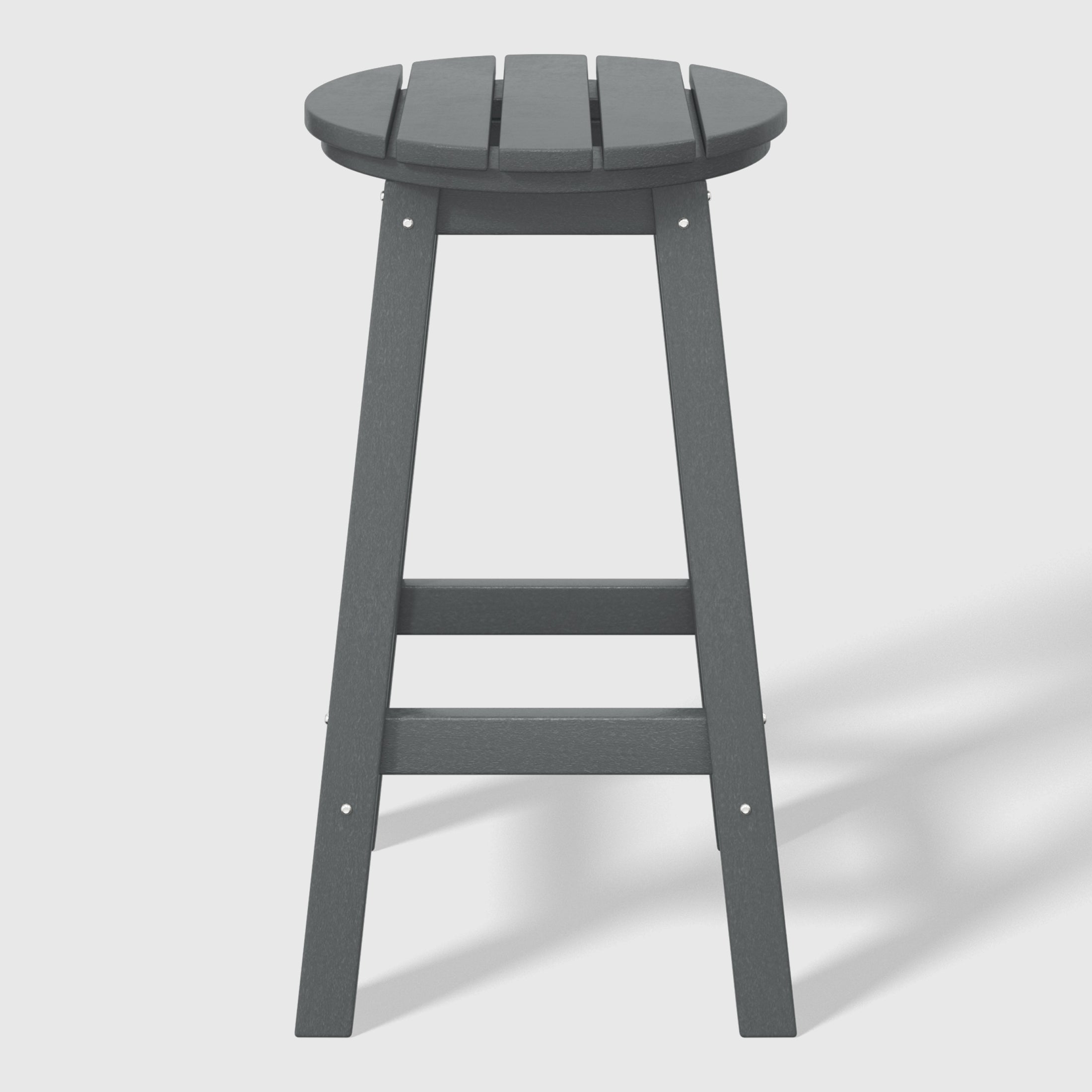 Paradise 24" HDPE Outdoor Patio Round Counter Height Bar Stool Set of 3