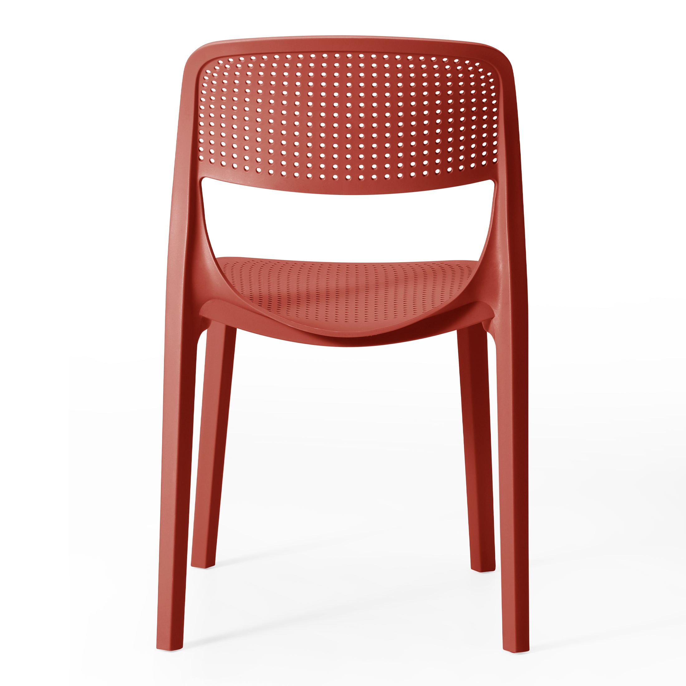 Sunshine Modern Stackable Plastic Resin Patio Dining Side Chair (Set of 2)