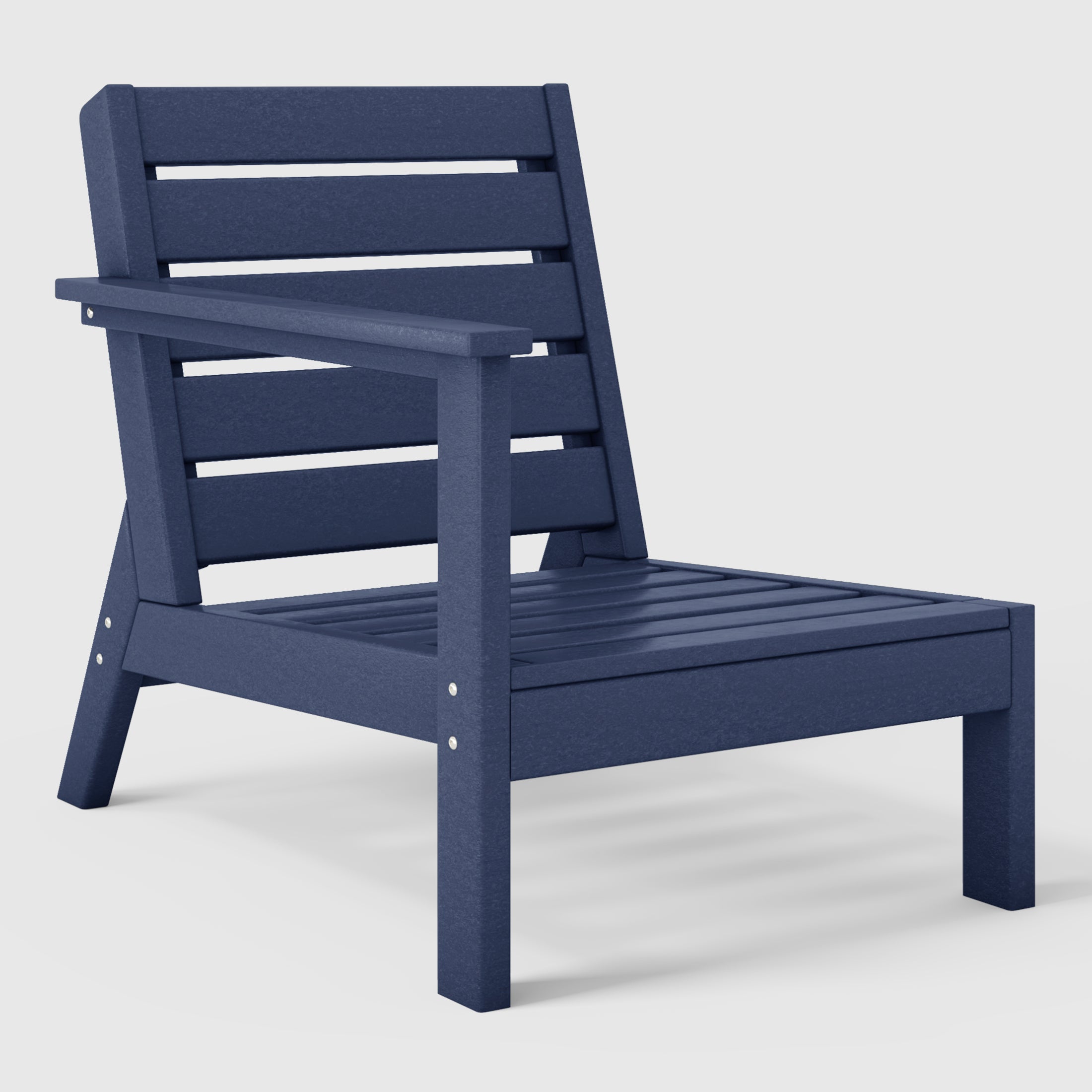 Portsmouth Outdoor Patio HDPE Left Arm Sectional Corner Club Chair with Patio Cushions