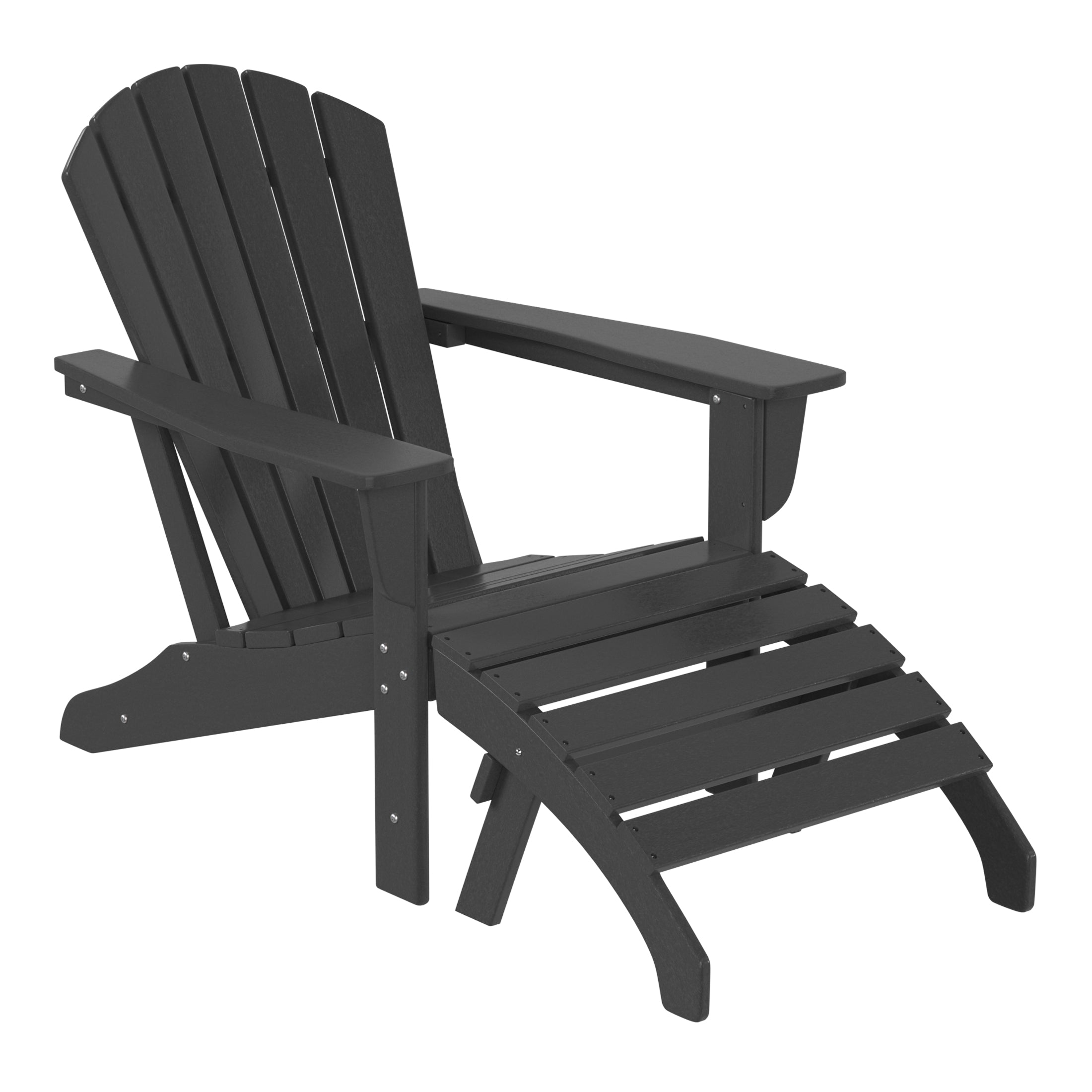 Portside Outdoor Adirondack Chair With Ottoman 2-Piece Set