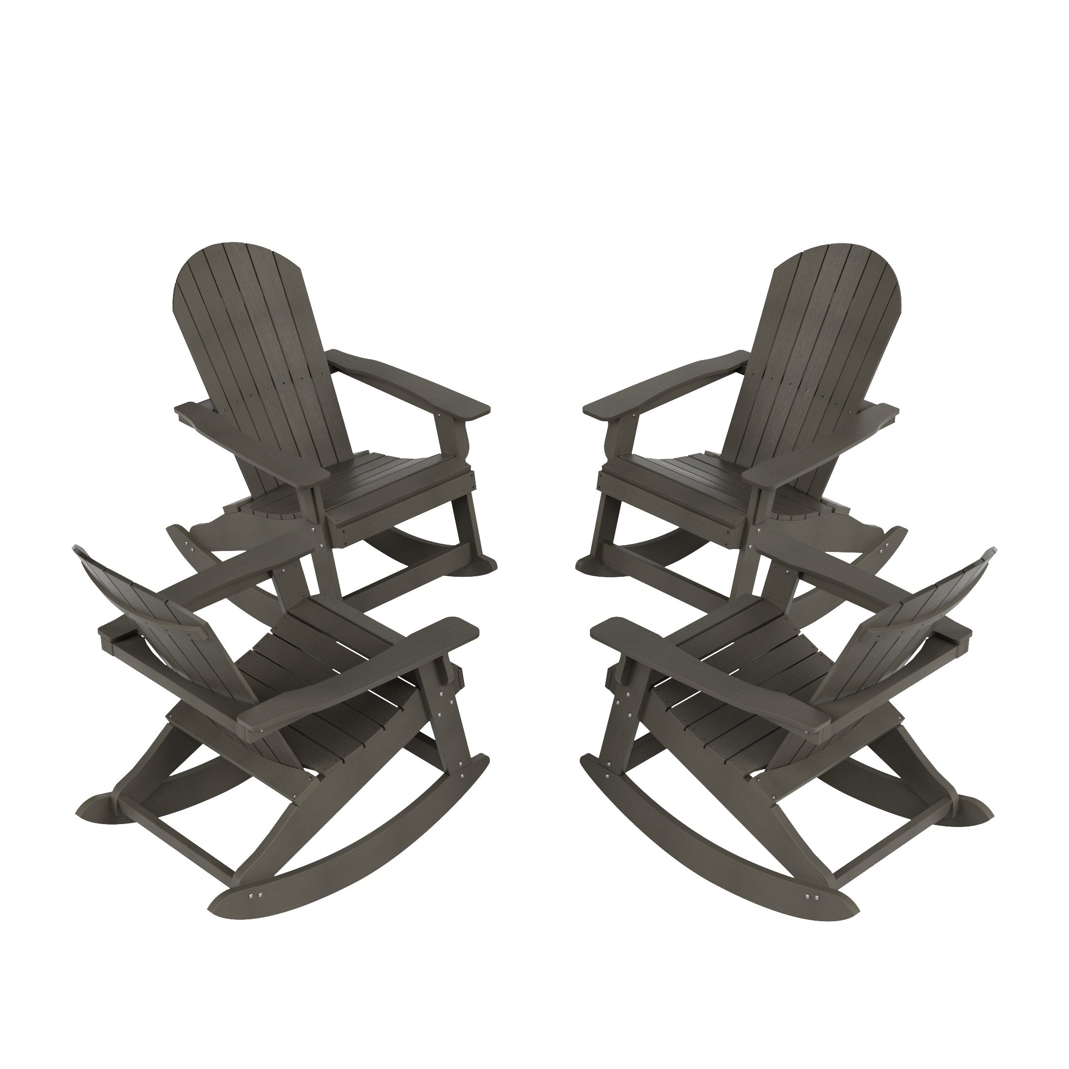 Florence Outdoor Rocking Adirondack Chair (Set of 4)