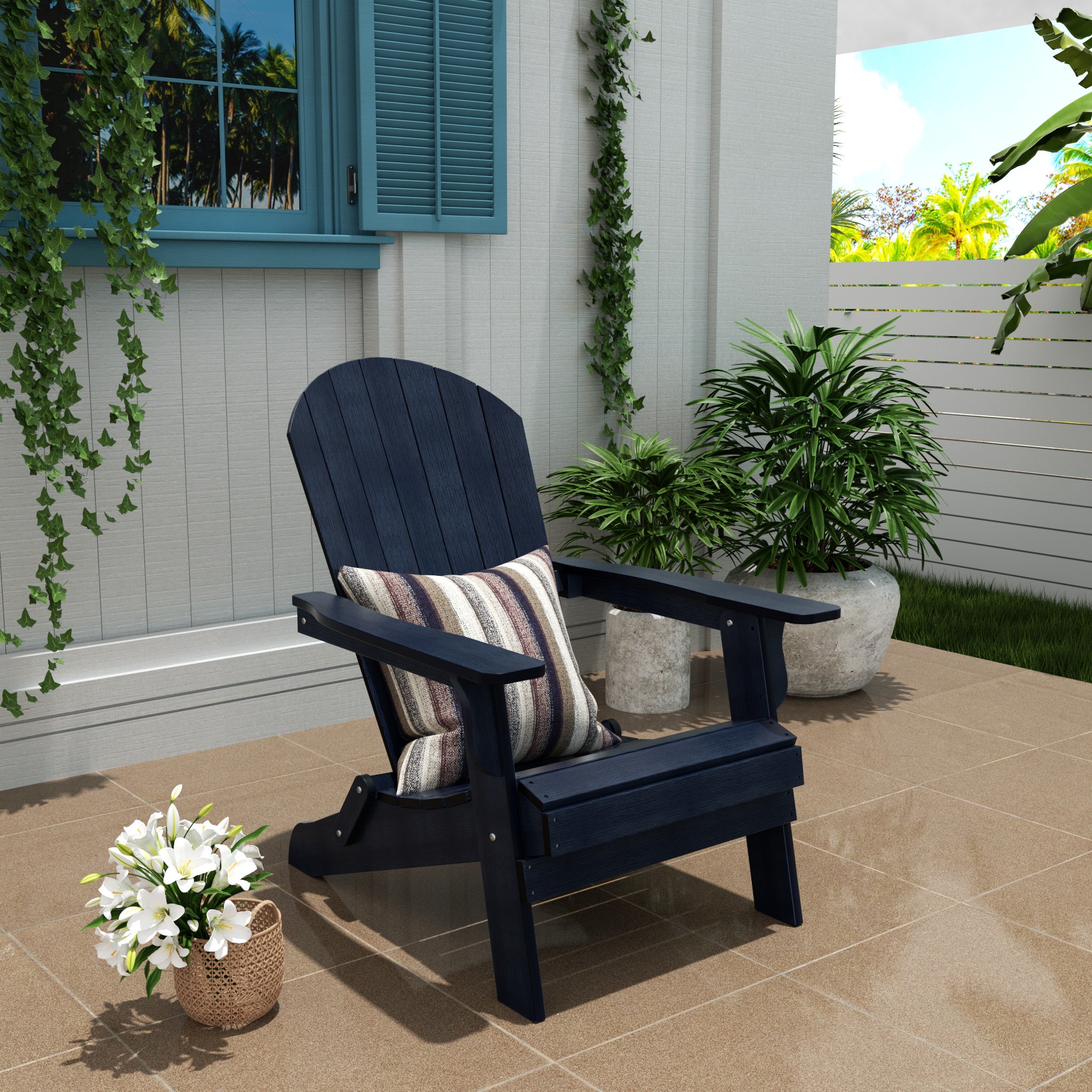 Florence HIPS Outdoor Patio Folding Adirondack Chair