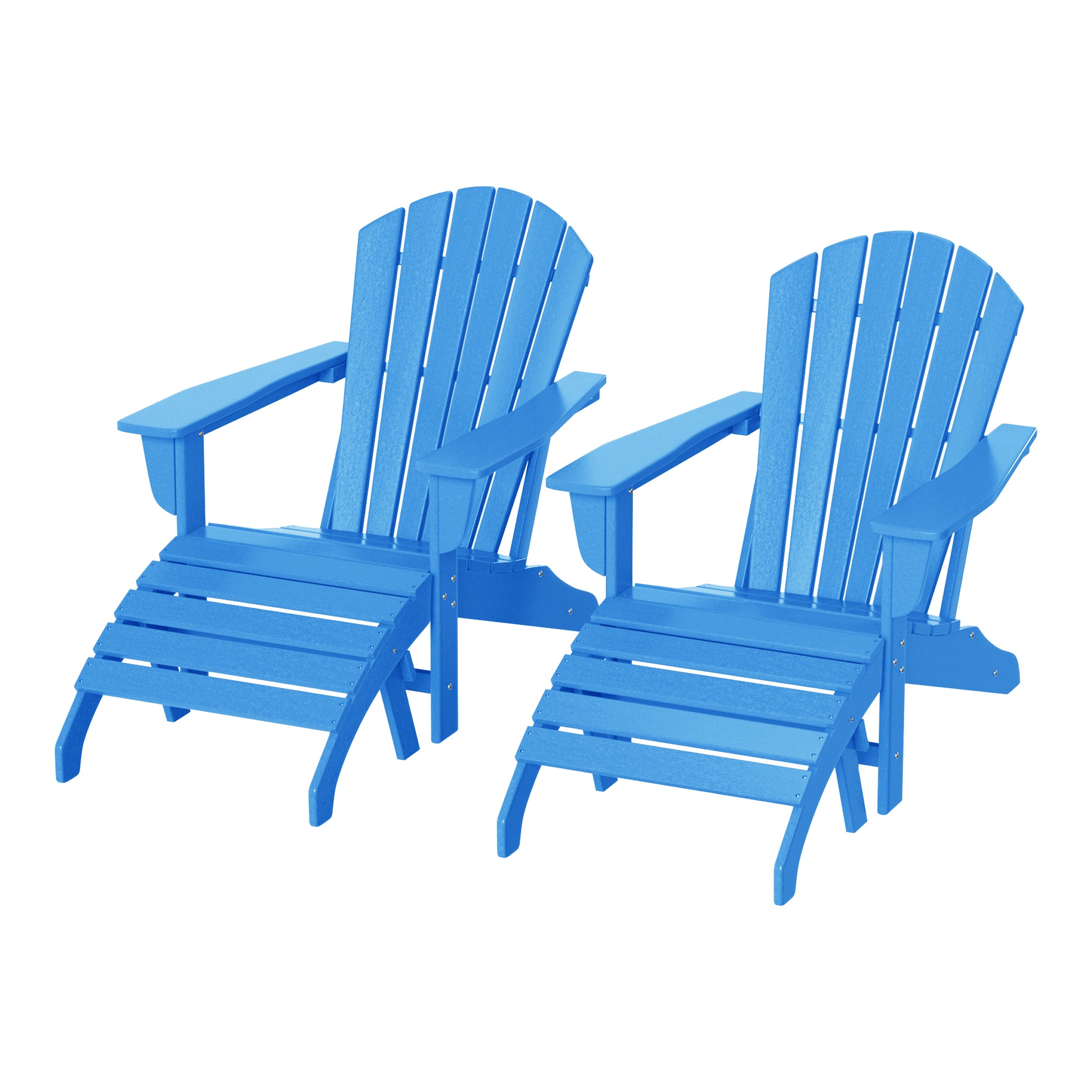 Portside Outdoor Adirondack Chair With Ottoman 4-Piece Set