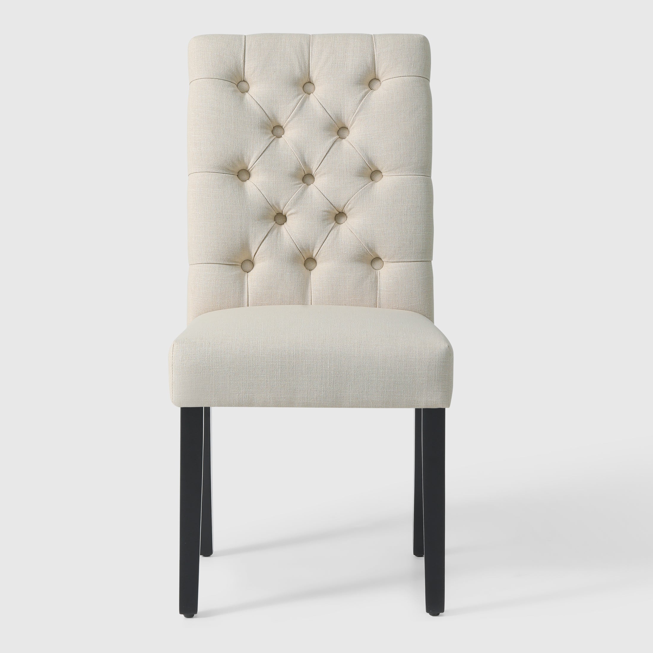 Bellmount Linen fabric tufted upholstered side chair