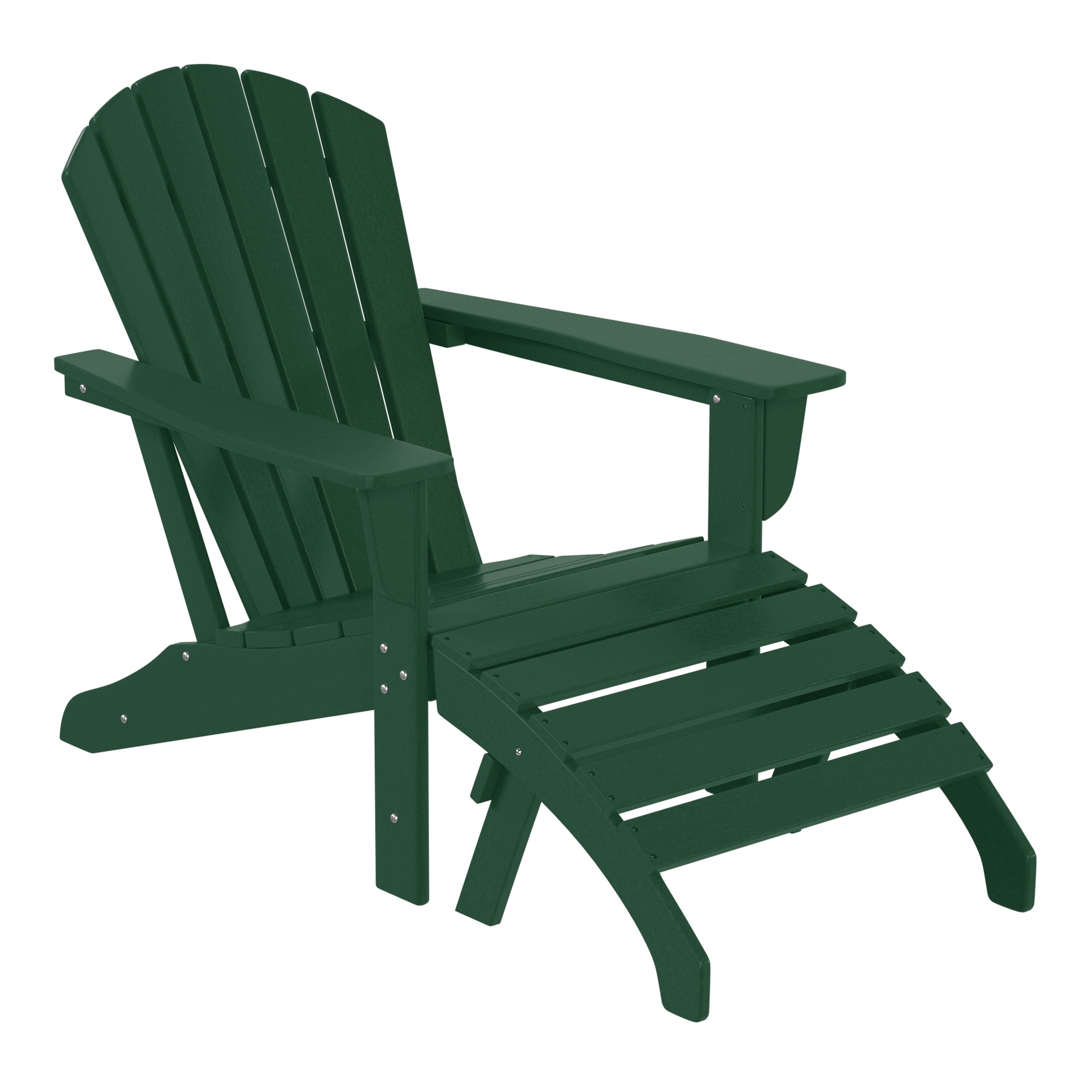 Portside Outdoor Adirondack Chair With Ottoman 2-Piece Set