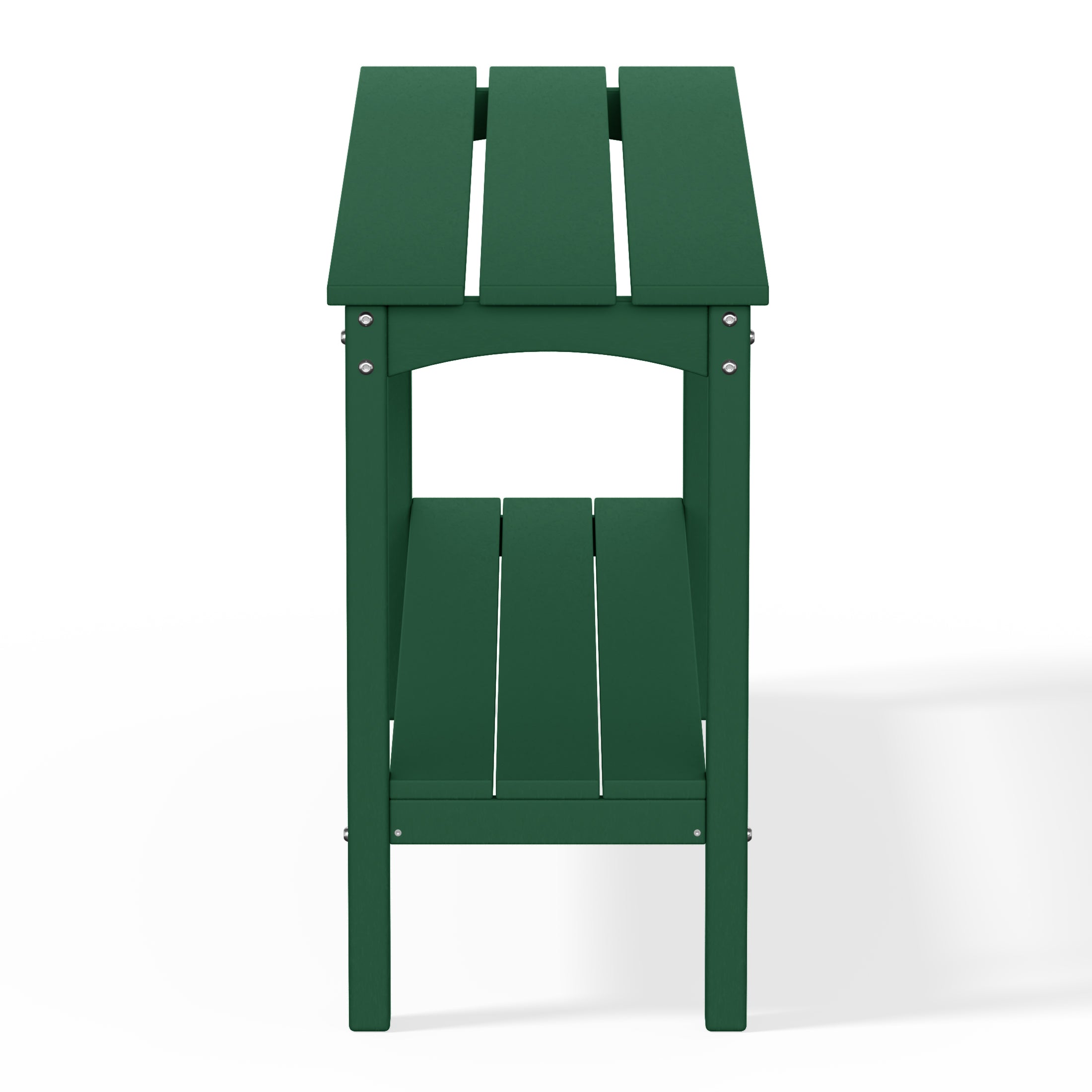 Paradise 55" Outdoor Patio HDPE Adirondack 2-Tier Shelf Console Table