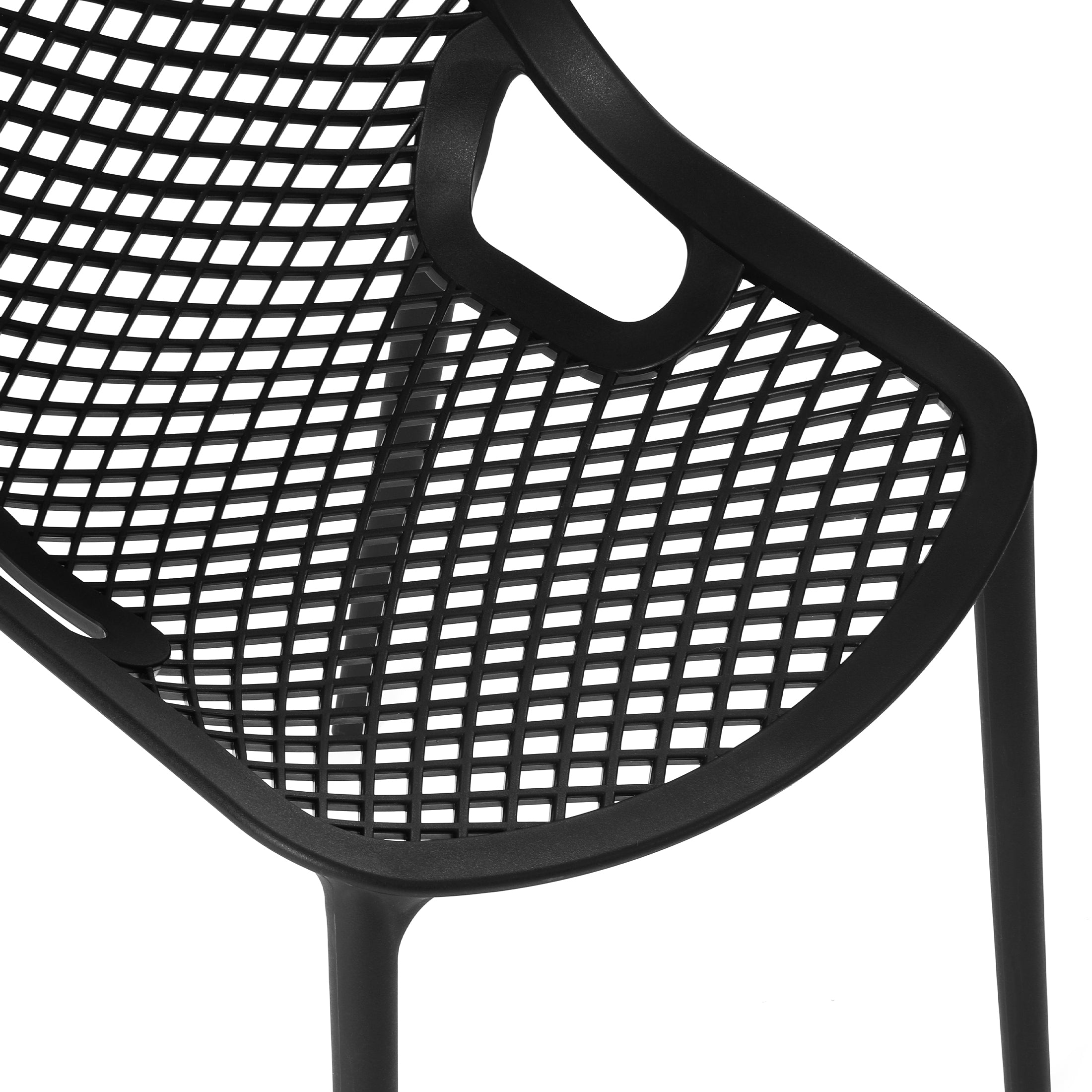 Sunshine Outdoor Stackable Modern Plastic Dining Chairs (Set of 2)