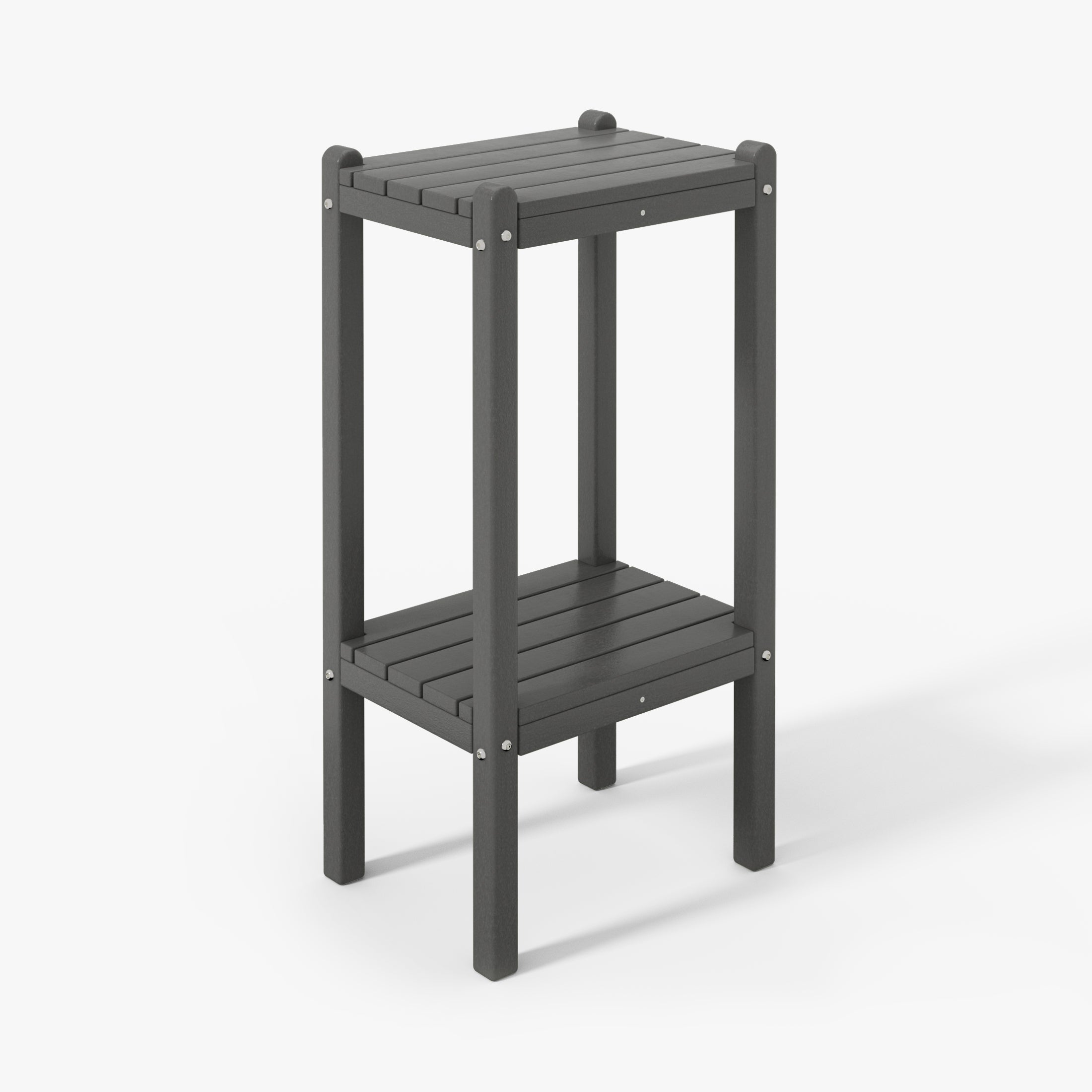 Paradise 36" Outdoor Adirondack HDPE 2-Tier Patio Side Table