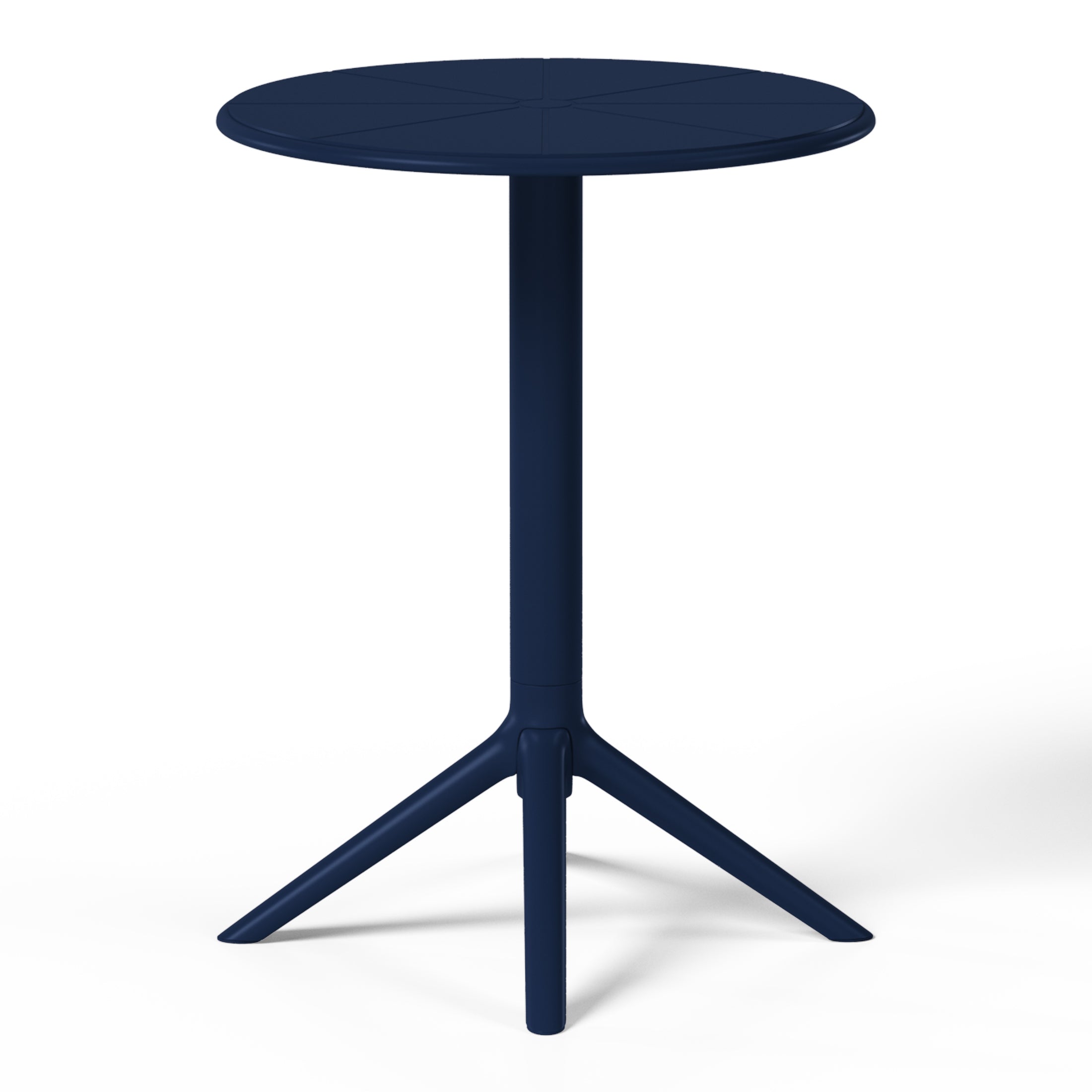 Sunshine 23.5" Outdoor Polypropylene Resin Round Patio Bistro Dining Table for 2