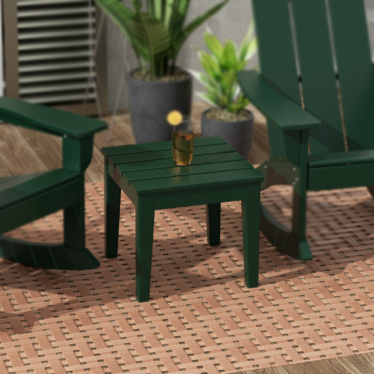 Palms Outdoor Patio Modern Adirondack Side Table