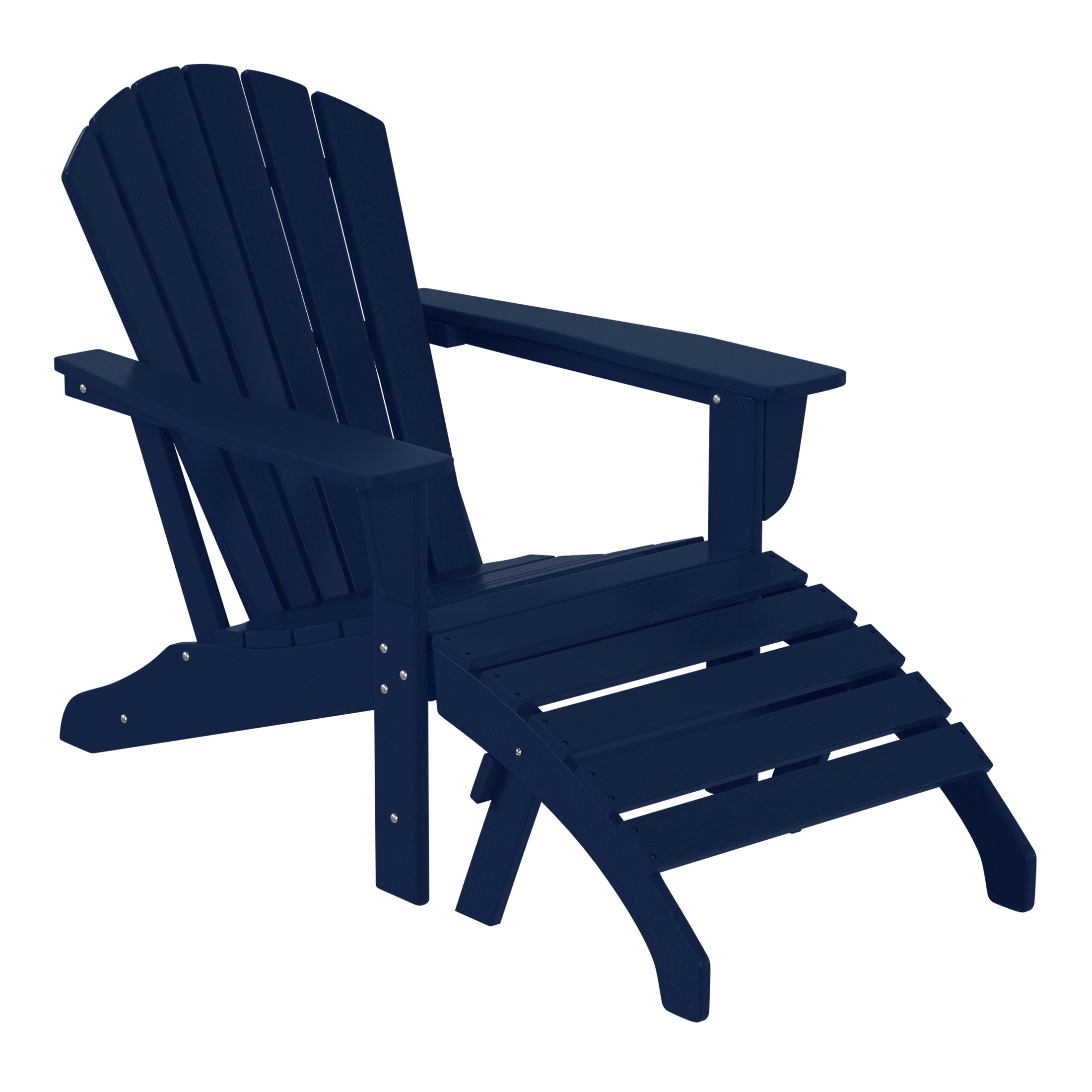 Portside Outdoor Adirondack Chair With Ottoman 2-Piece Set