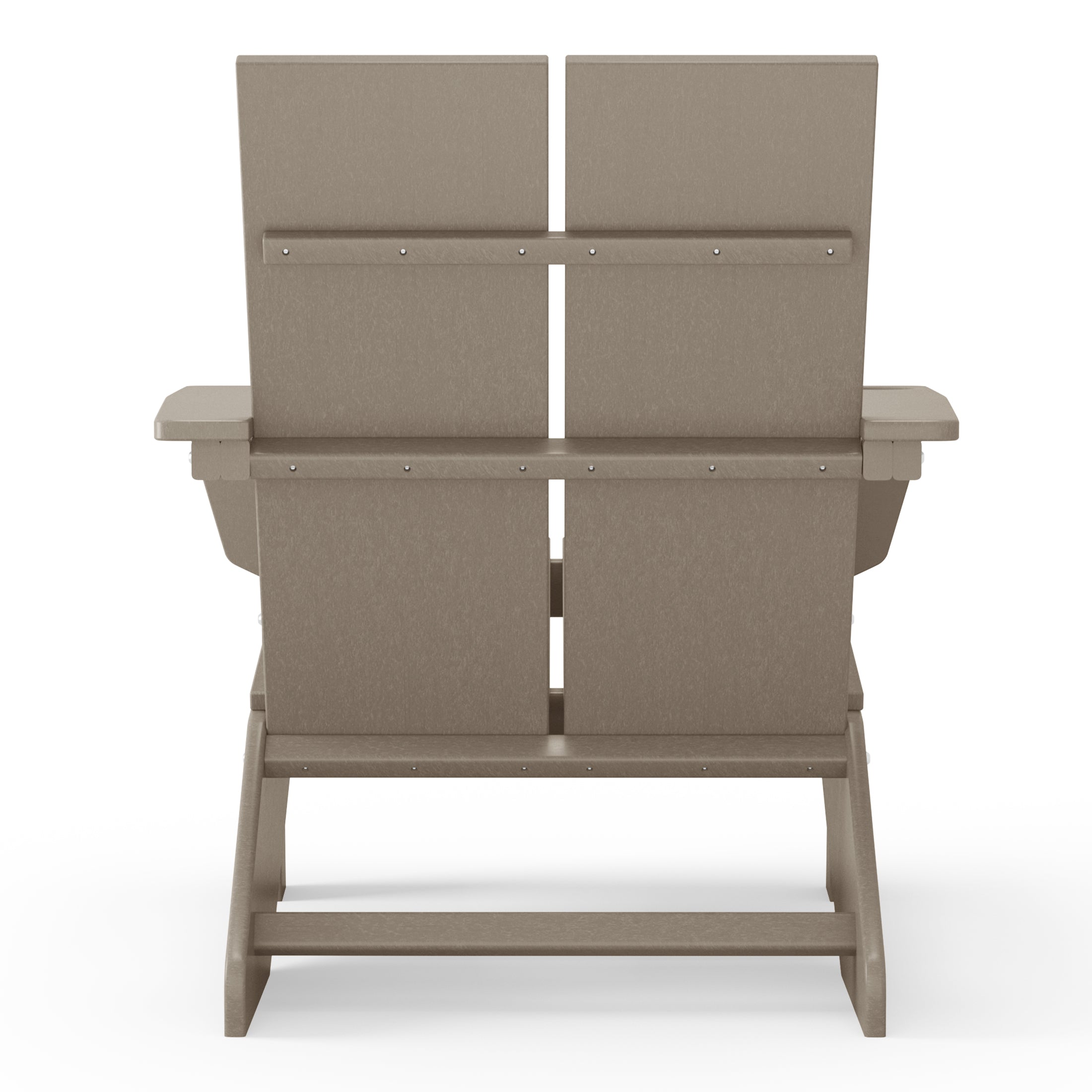 Seaview Outdoor HDPE Modern Adirondack Chair with Cup Holder (Set of 2)