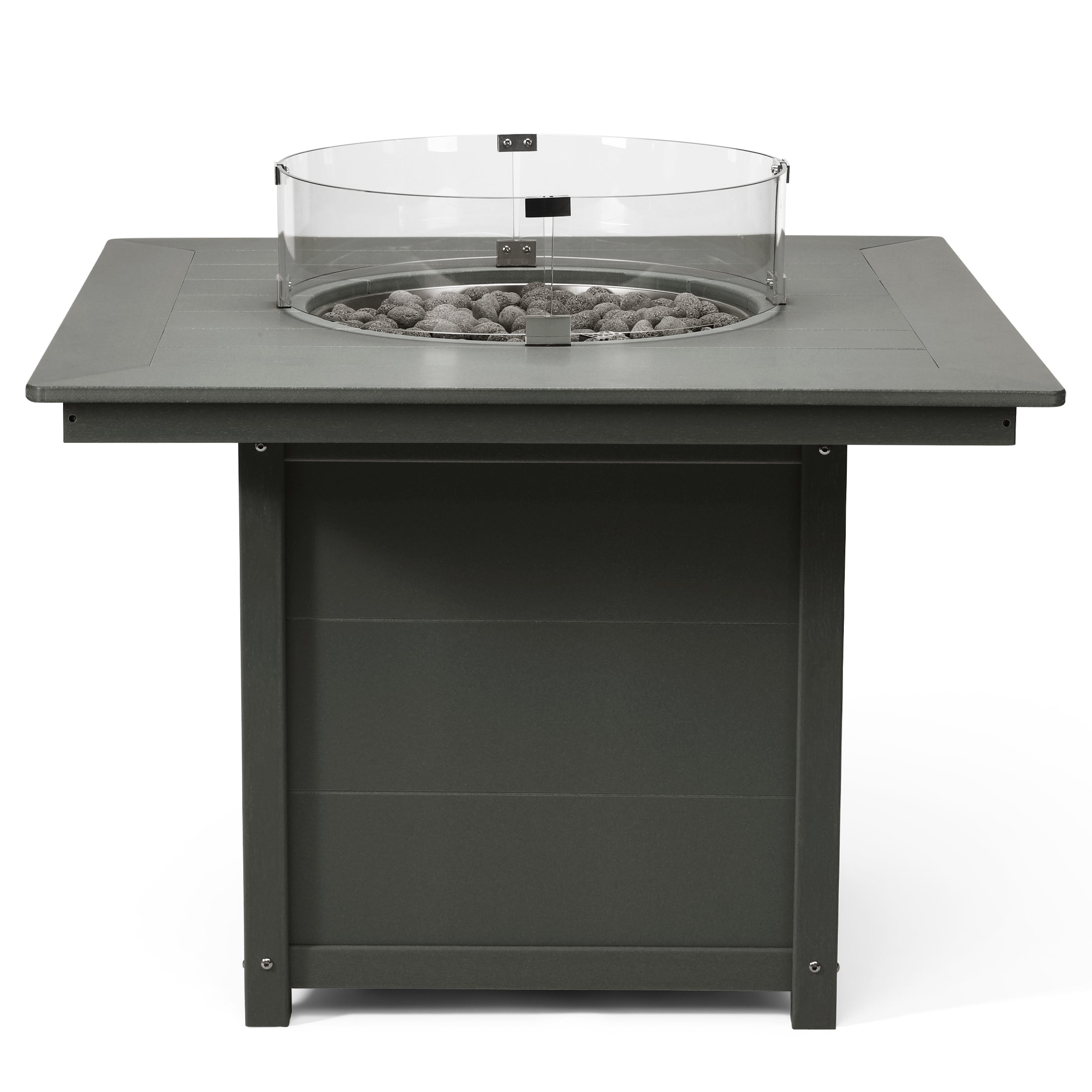 Sol Modern Outdoor Patio Propane 42" Square Fire Pit Table
