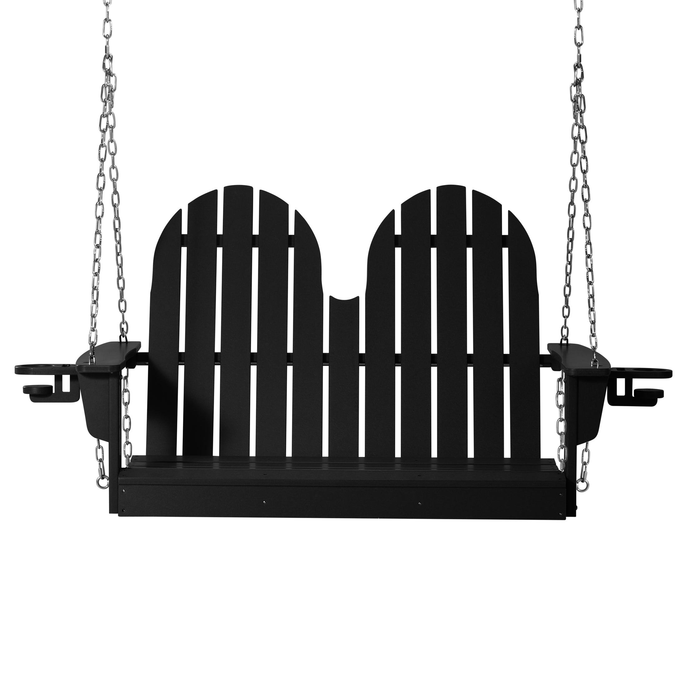 Savannah 4ft Outdoor HDPE Poly Farmhouse Hanging Porch Swing With Cup Holders