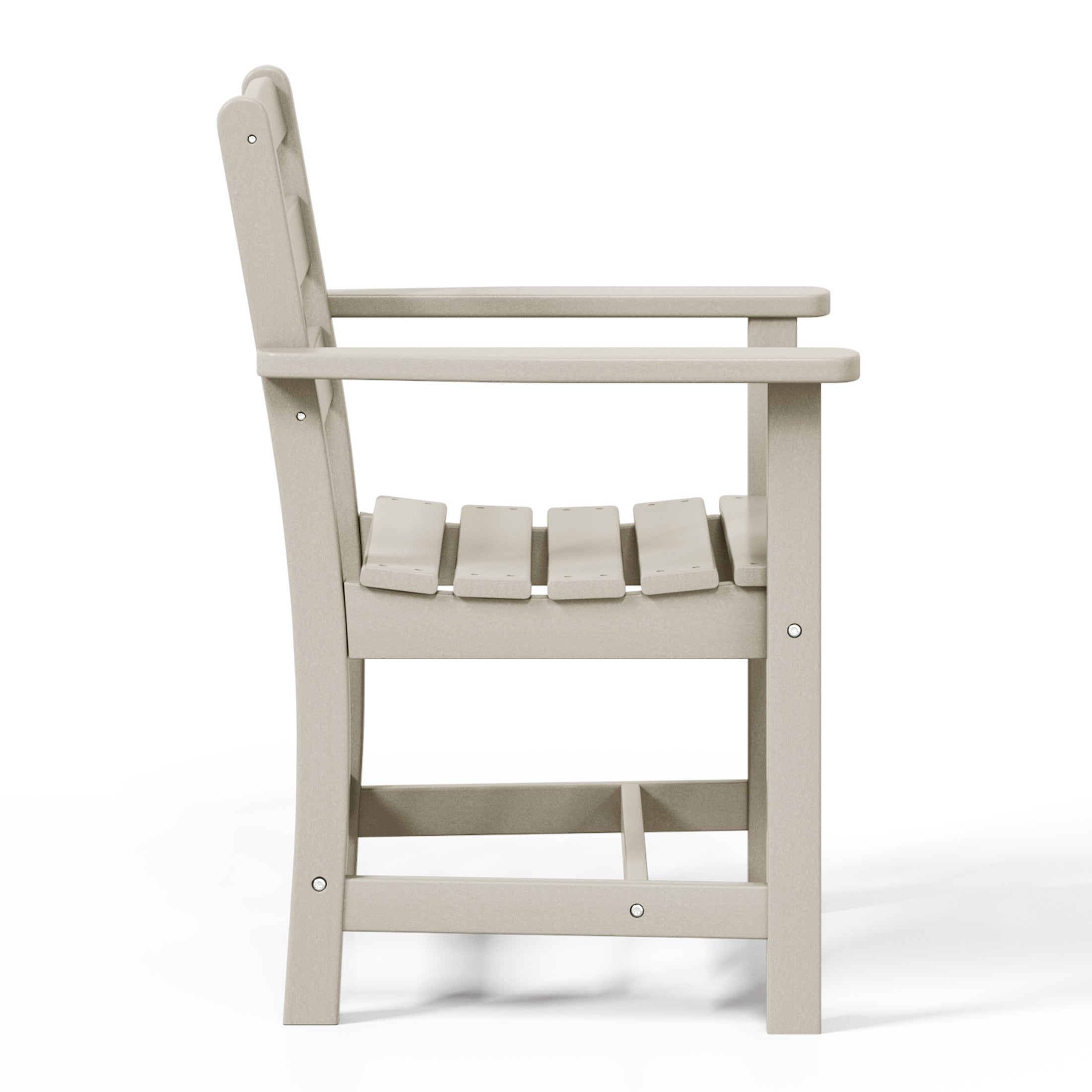 Palms 5-Piece HDPE Outdoor Square Patio Dining Table Set with Armchairs