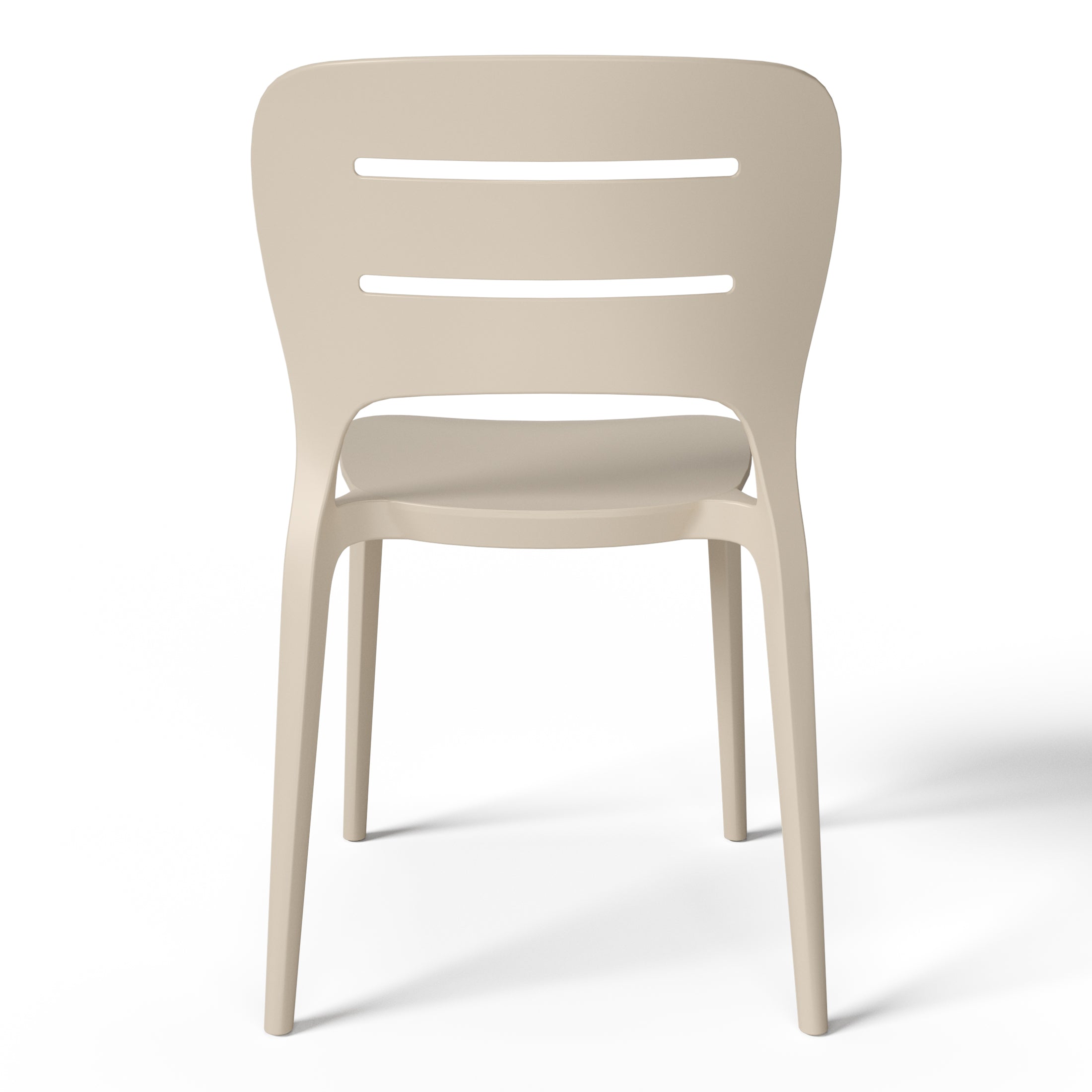 Sunshine Outdoor Modern Stackable Plastic Patio Dining Side Chairs (Set of 4)
