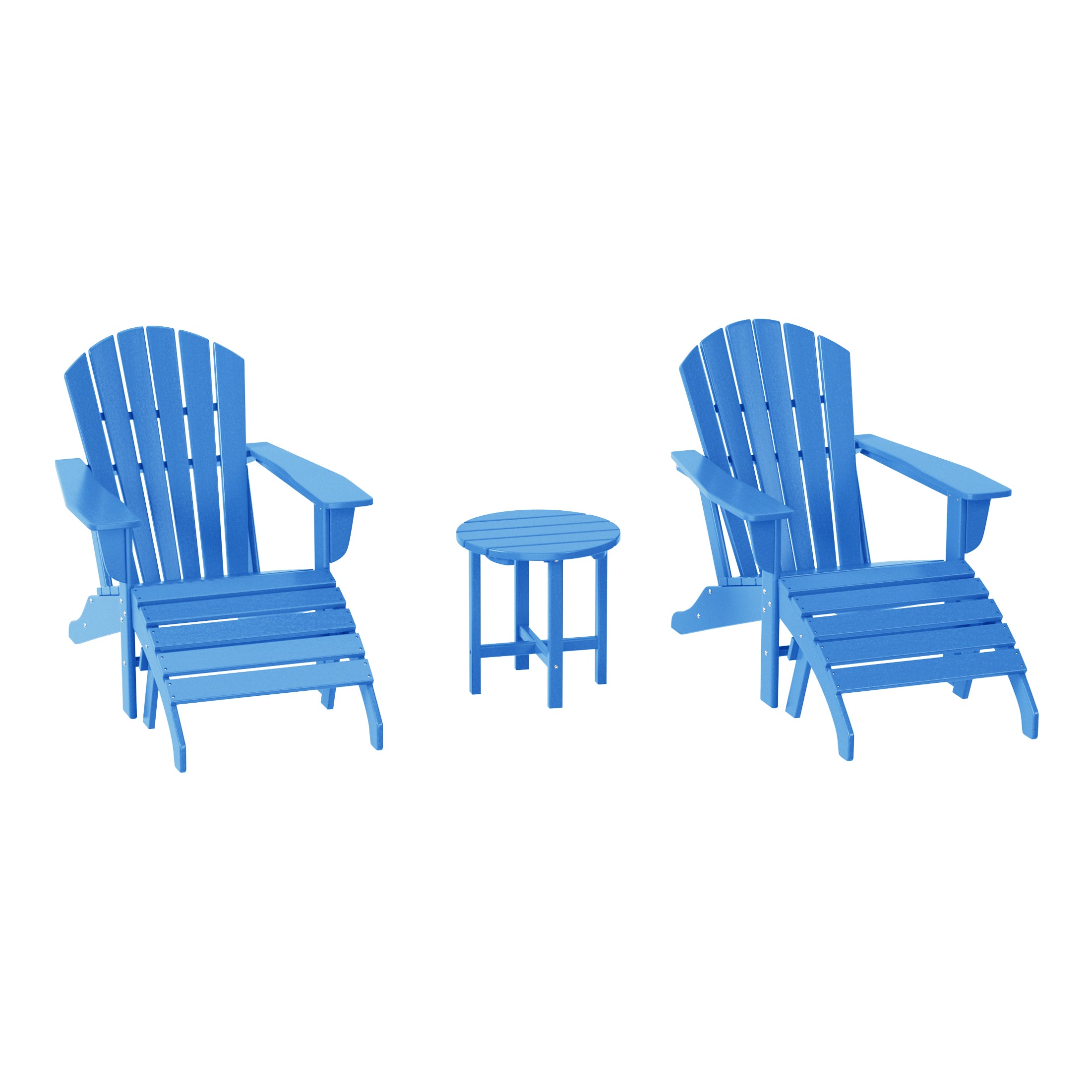 Portside Outdoor Adirondack Chair With Ottoman And Side Table 5-Piece Set