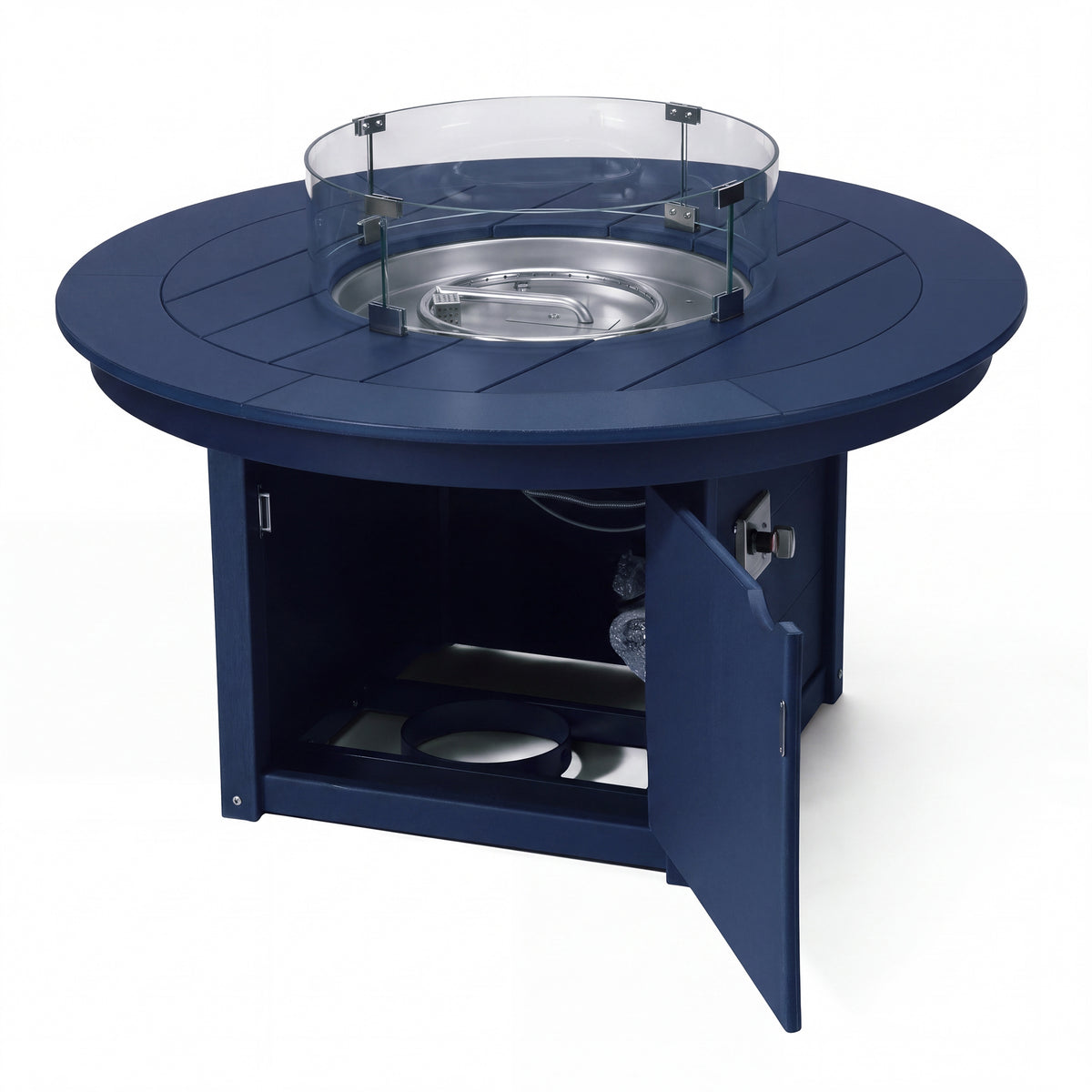 Sol 47" Modern Outdoor 55,000 BTU Patio Propane Round Fire Pit Table