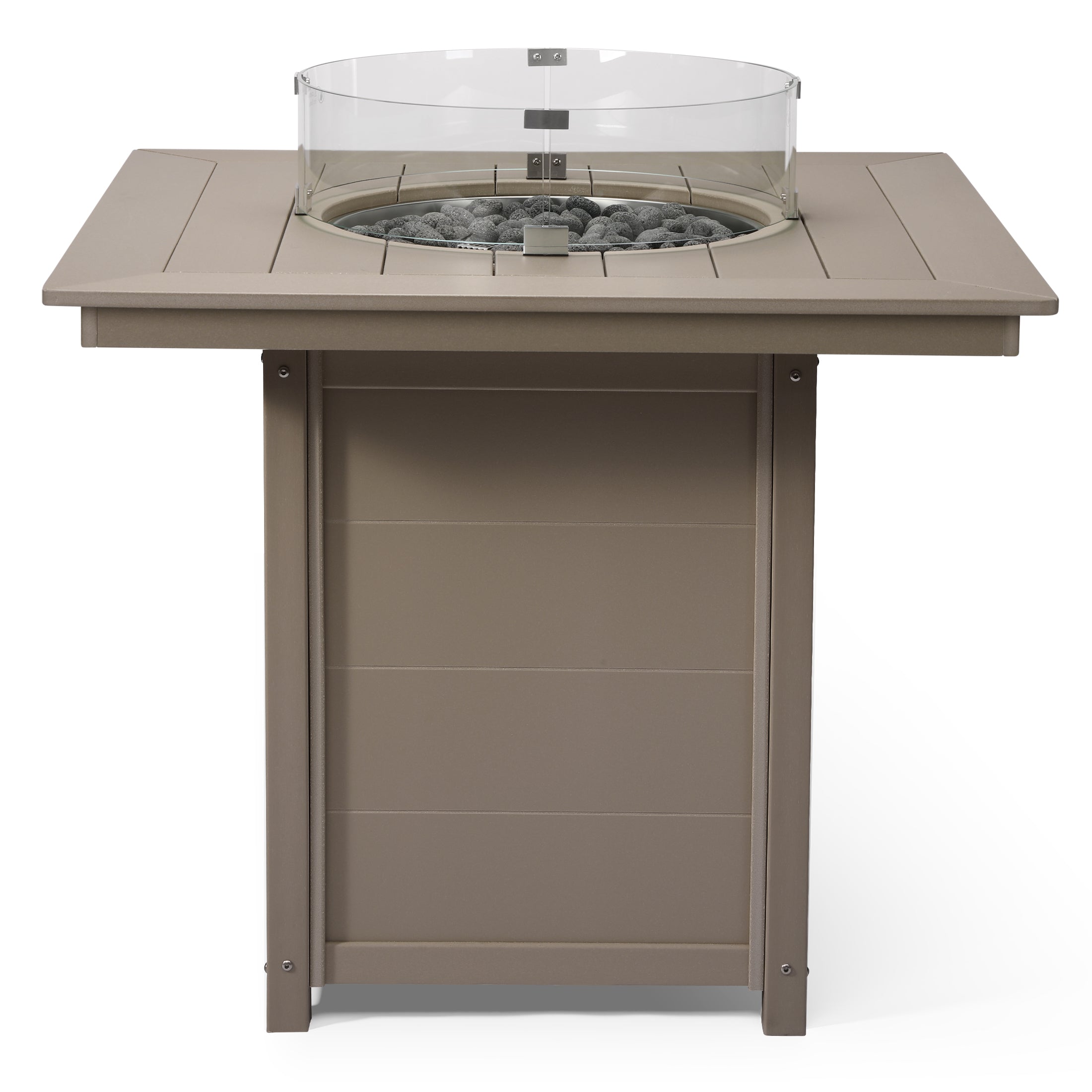 Sol 42" Modern Outdoor Patio Gas Propane Square Fire Pit Table