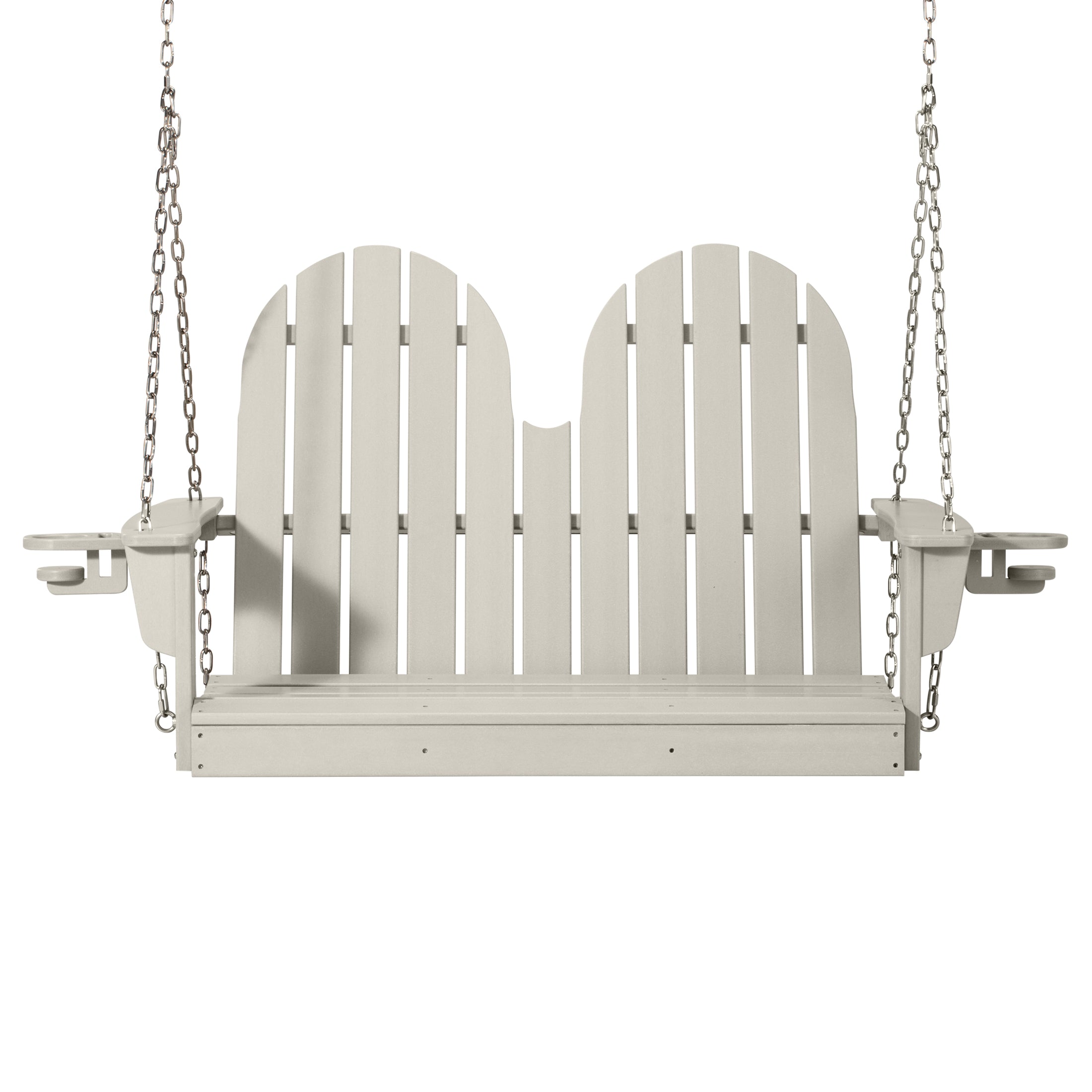 Savannah 4ft Outdoor HDPE Poly Farmhouse Hanging Porch Swing With Cup Holders