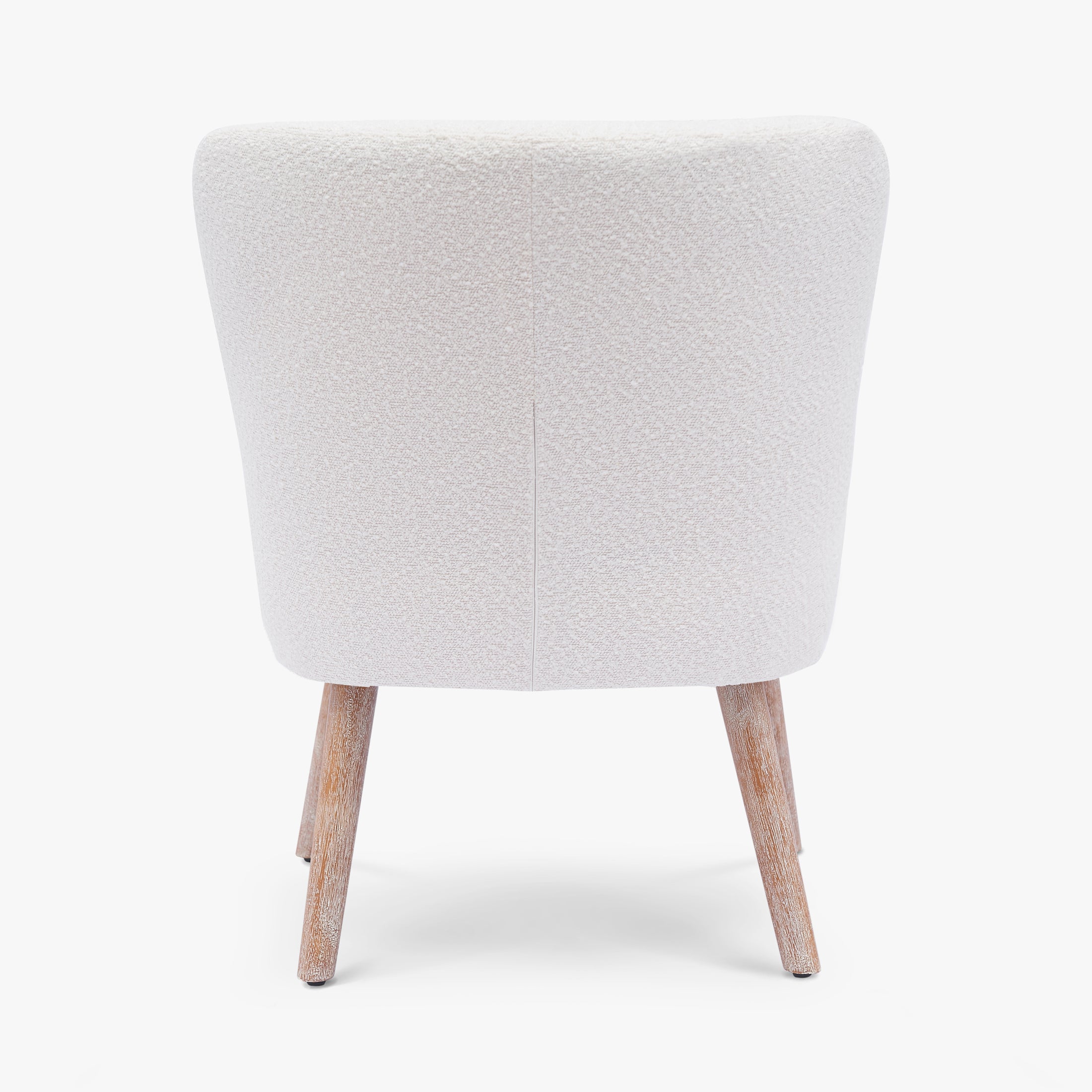 Amélie 4-Piece Set Mid-Century Boucle Accent Chairs with Ottoman Foot Stools